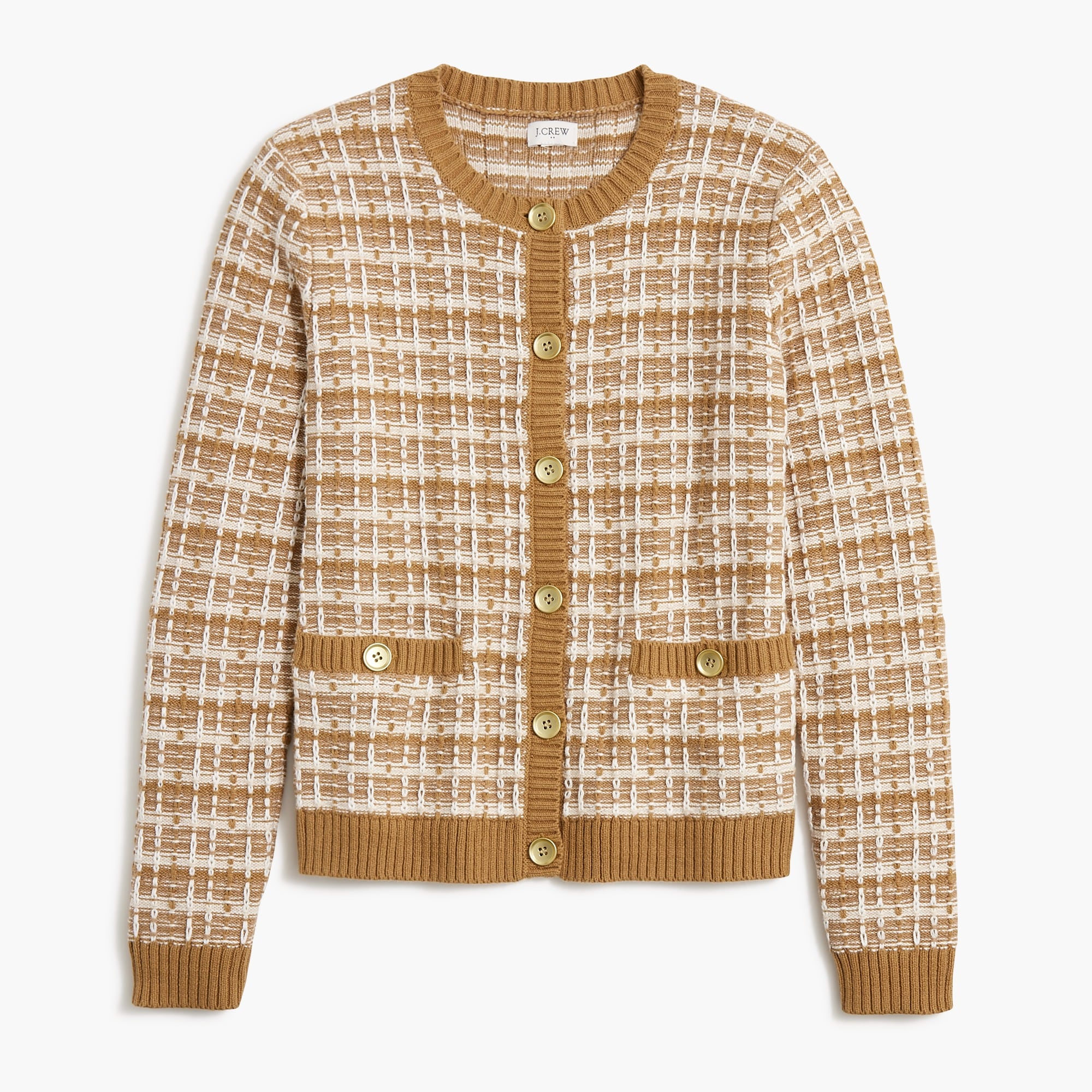 Tweed lady cardigan sweater