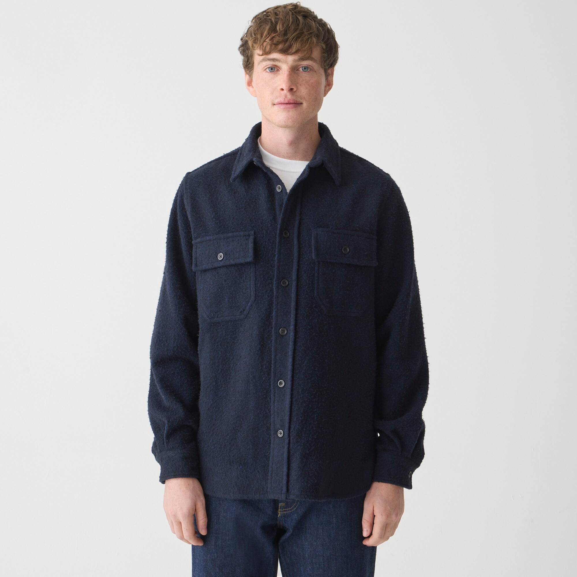 mens Norse Projects&trade; Silas Italian cotton-blend overshirt