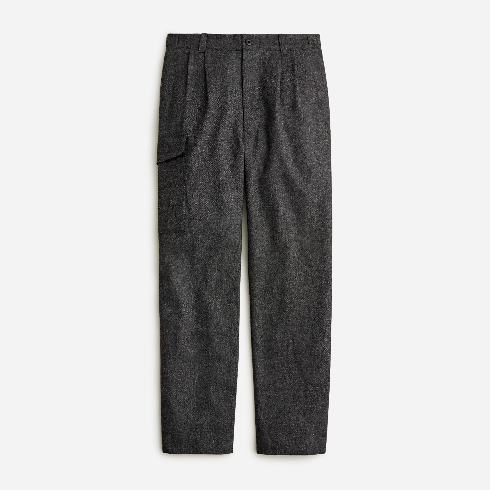  Wool-blend pleated cargo pant
