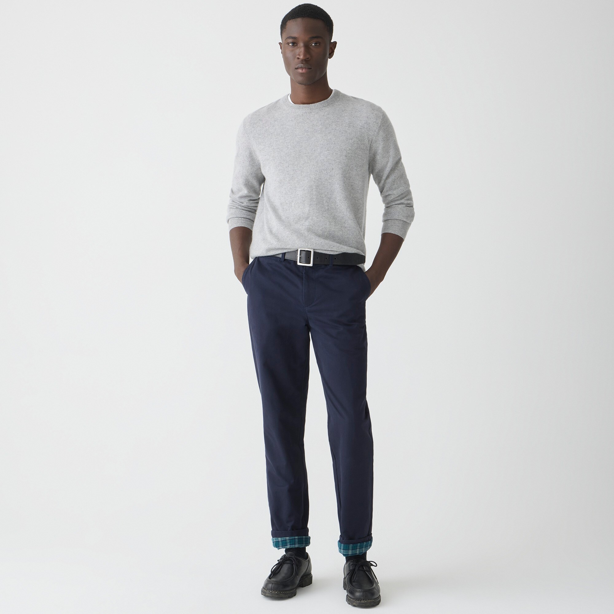 j.crew: straight-fit flannel-lined cabin pant for men