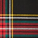 Tartan crop straight pant STEWART TARTAN BLACK RE factory: tartan crop straight pant for women