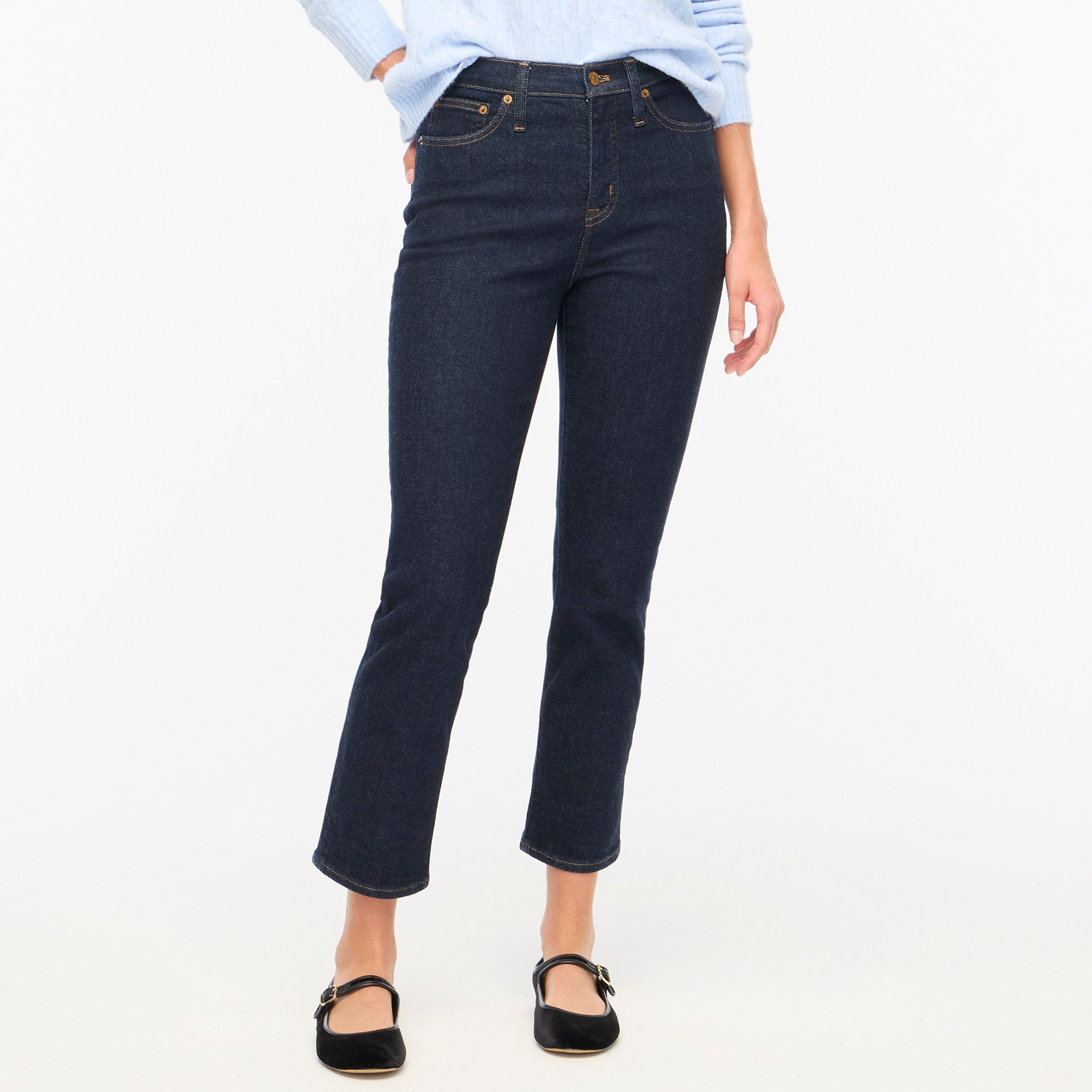 factory: essential straight jean in all-day stretch for women