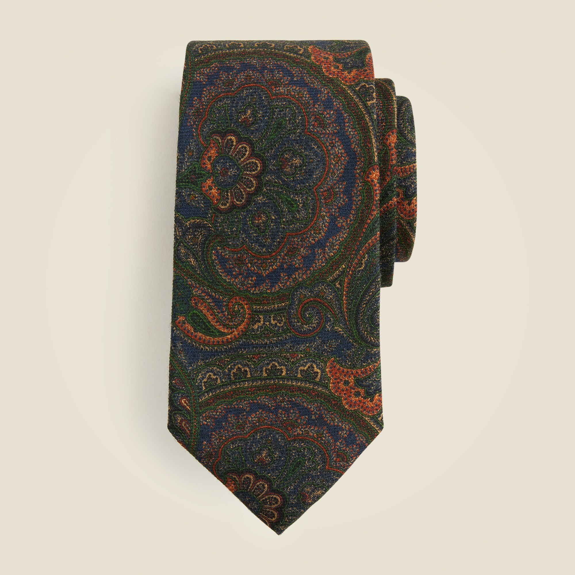 Italian wool tie in paisley
