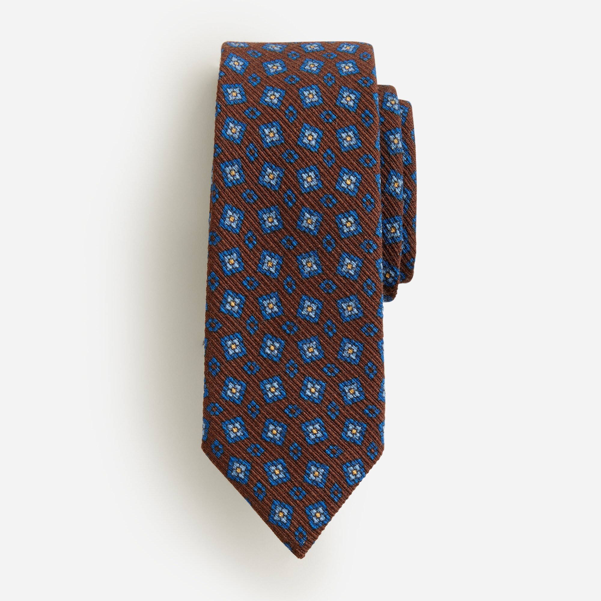 Italian wool ribbed tie in pattern