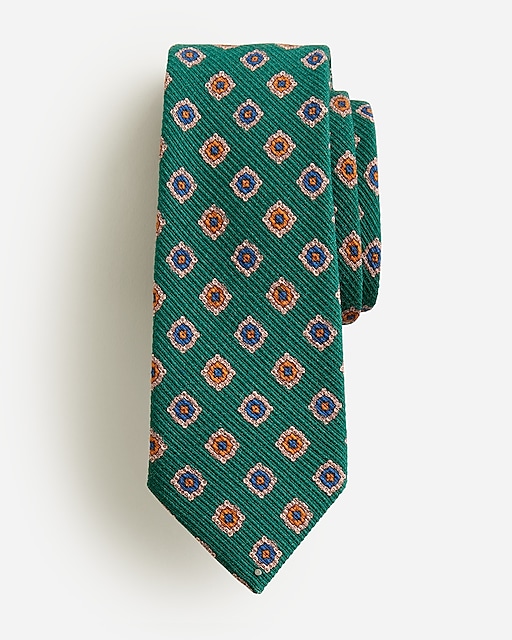  Italian wool ribbed tie in pattern