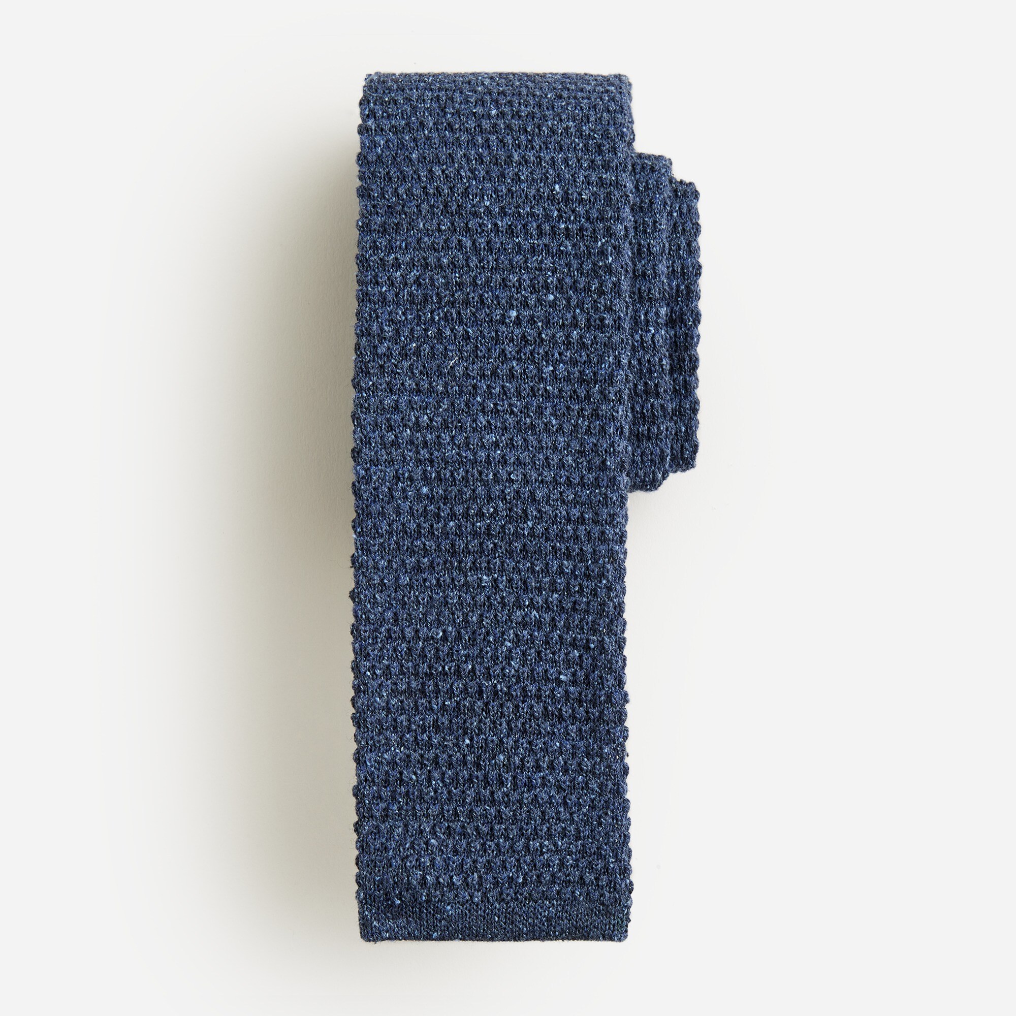  Wool-silk blend melange knit tie