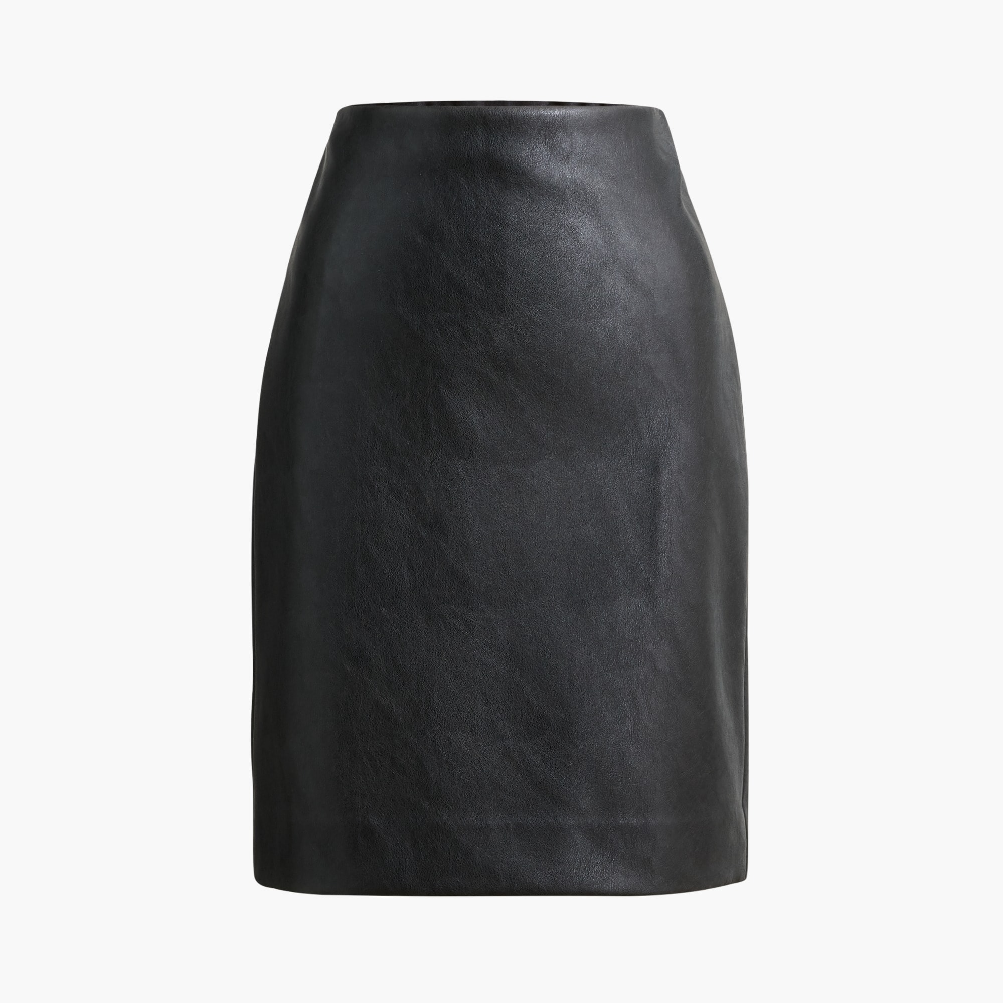 Faux-leather pencil skirt