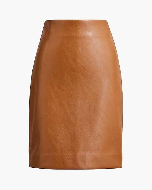  Petite faux-leather pencil skirt