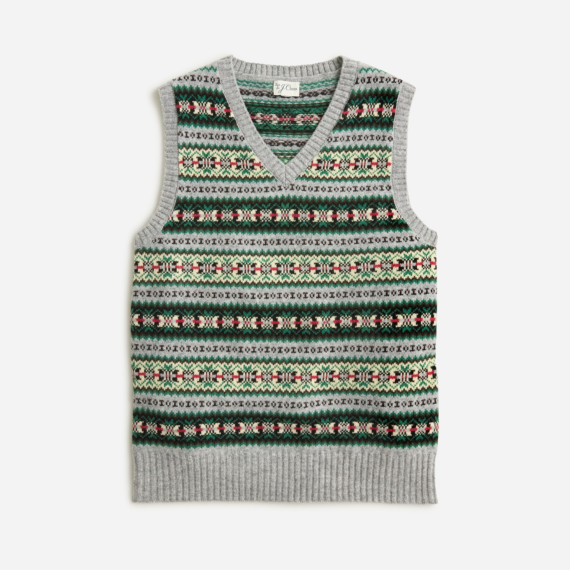 mens Lambswool Fair Isle sweater-vest