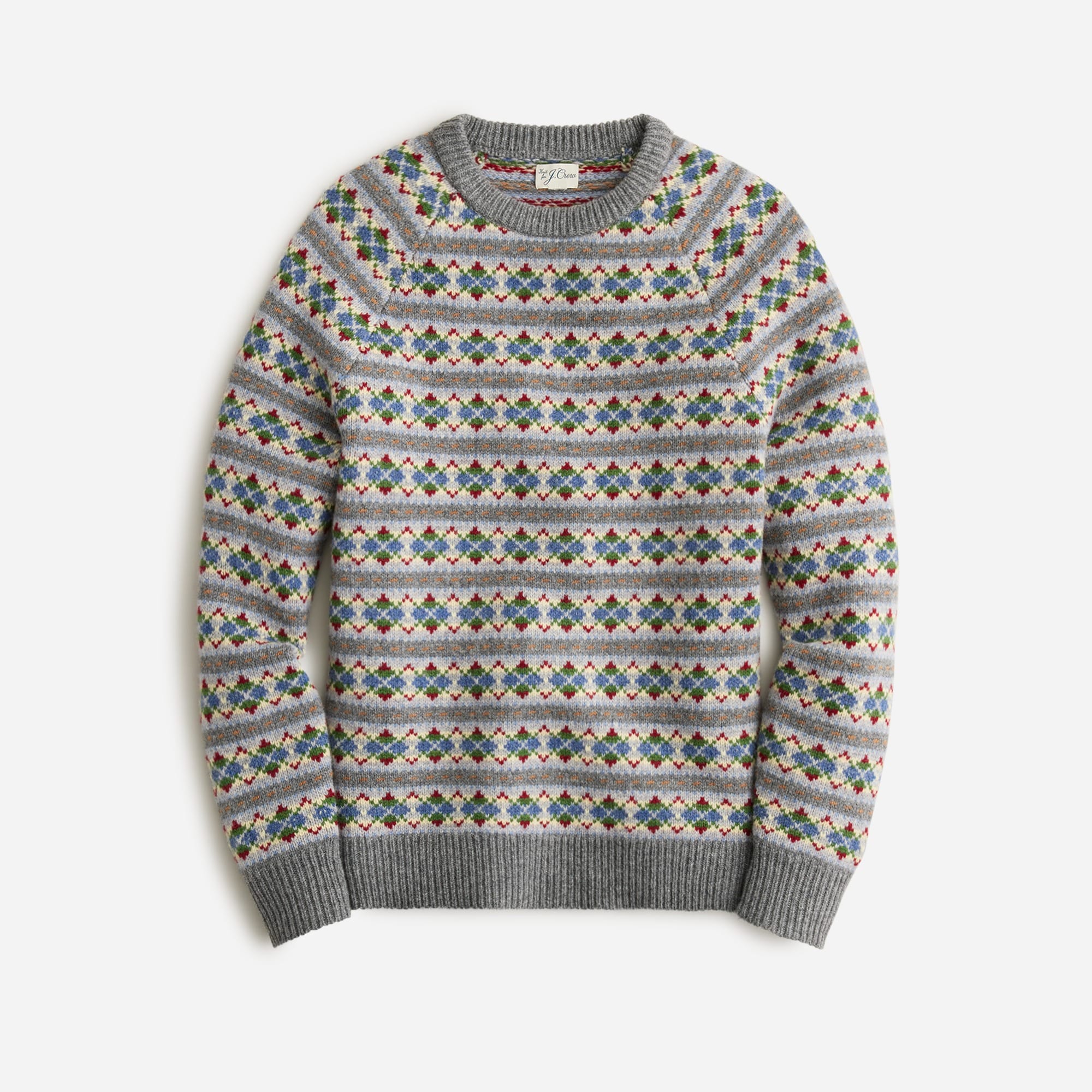  Lambswool Fair Isle sweater with argyle