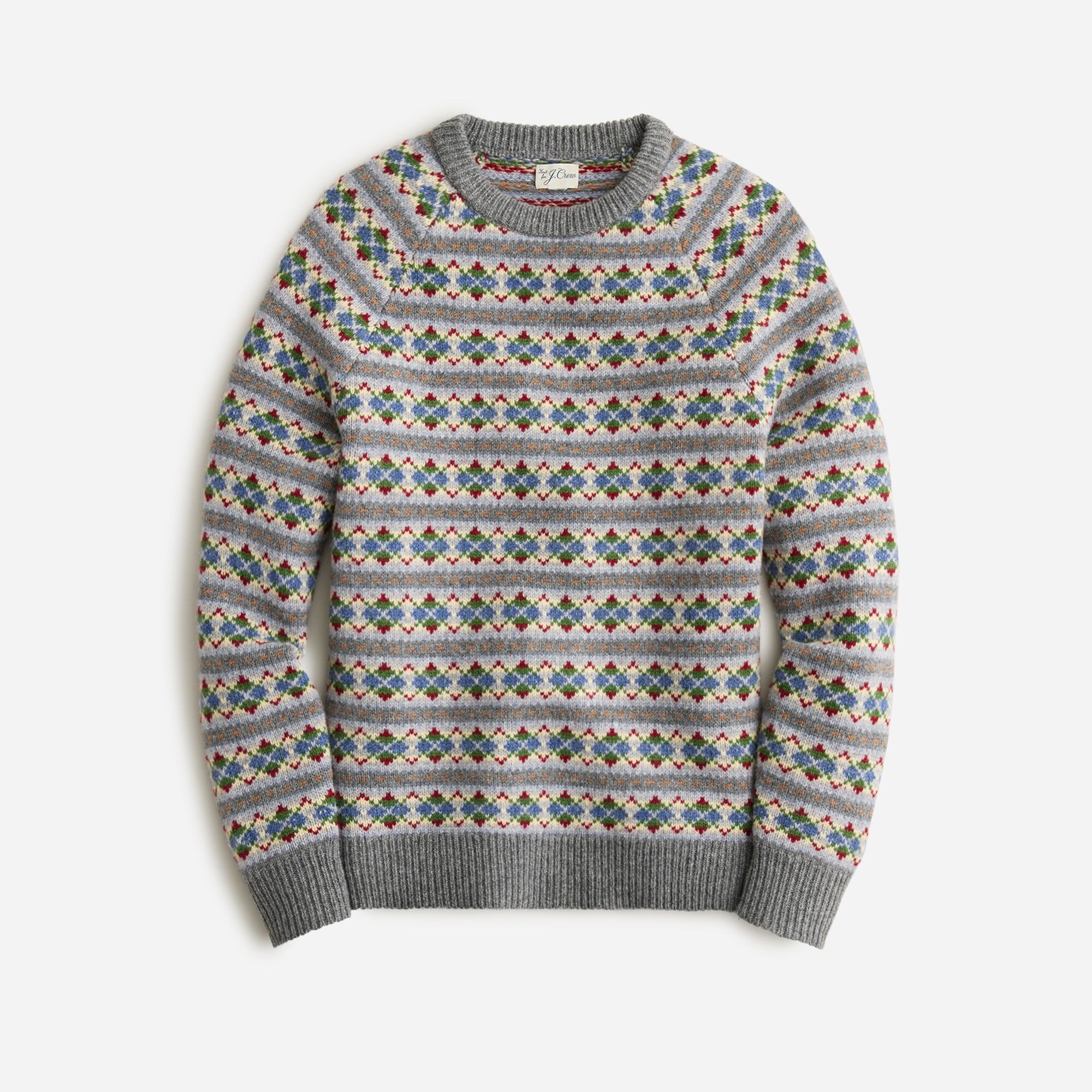 Lambswool Fair Isle Sweater With Argyle For Men | J.Crew