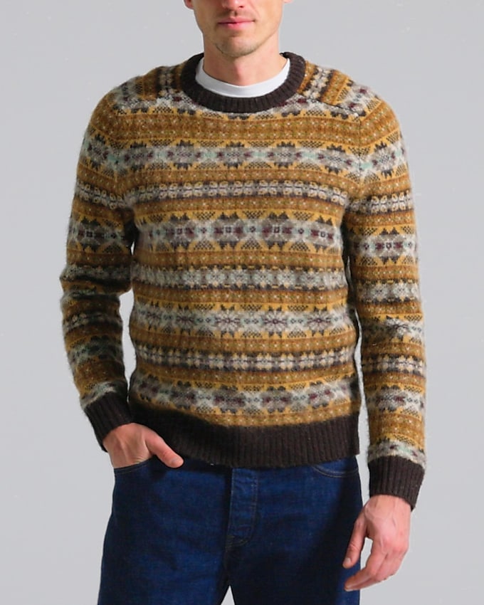 Brushed wool Fair Isle sweater
