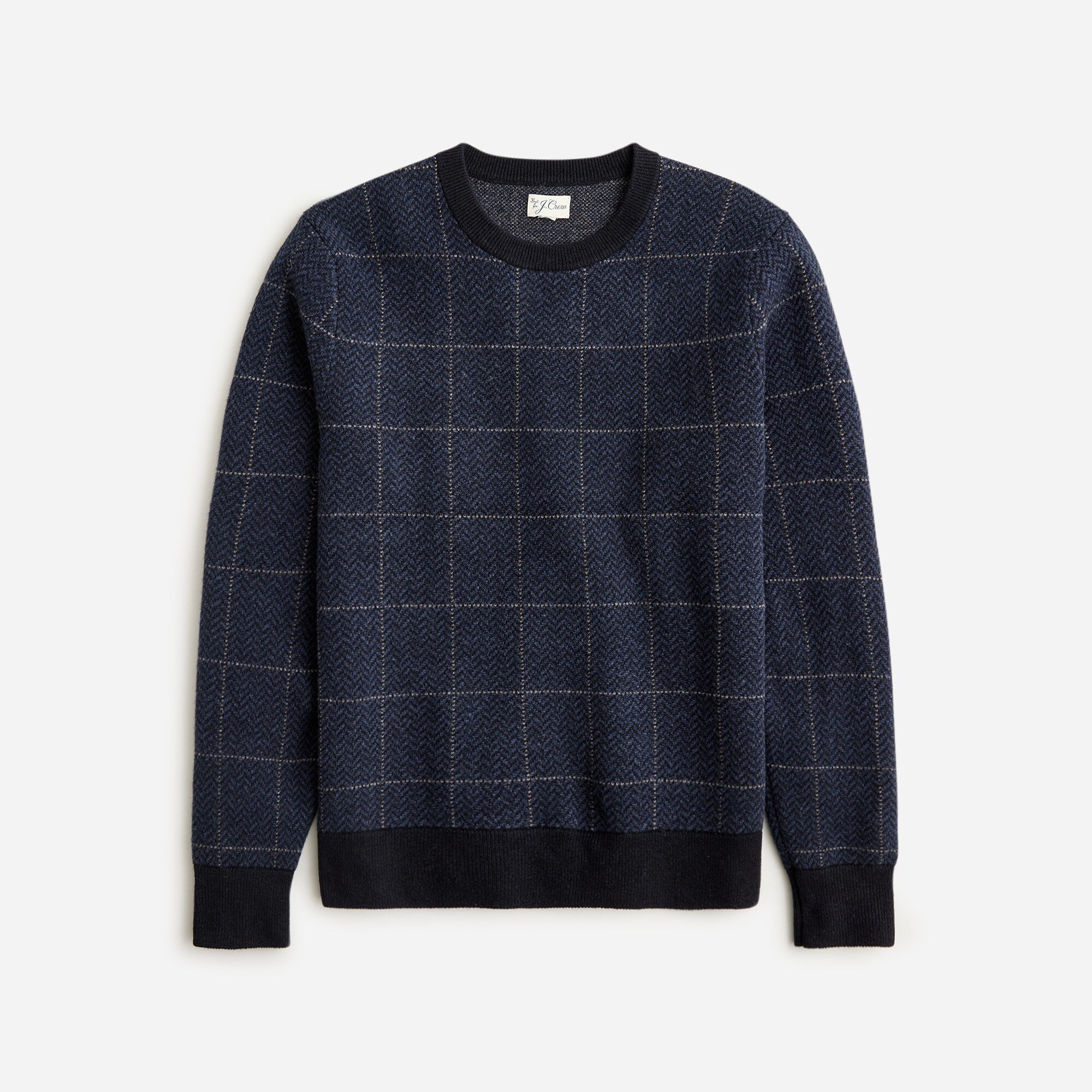  Wool herringbone jacquard sweater