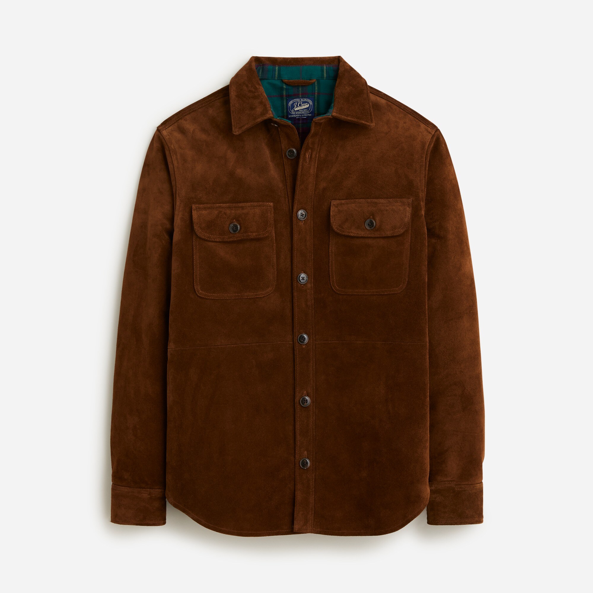 Italian Suede Flannel-lined Workshirt For Men | J.Crew