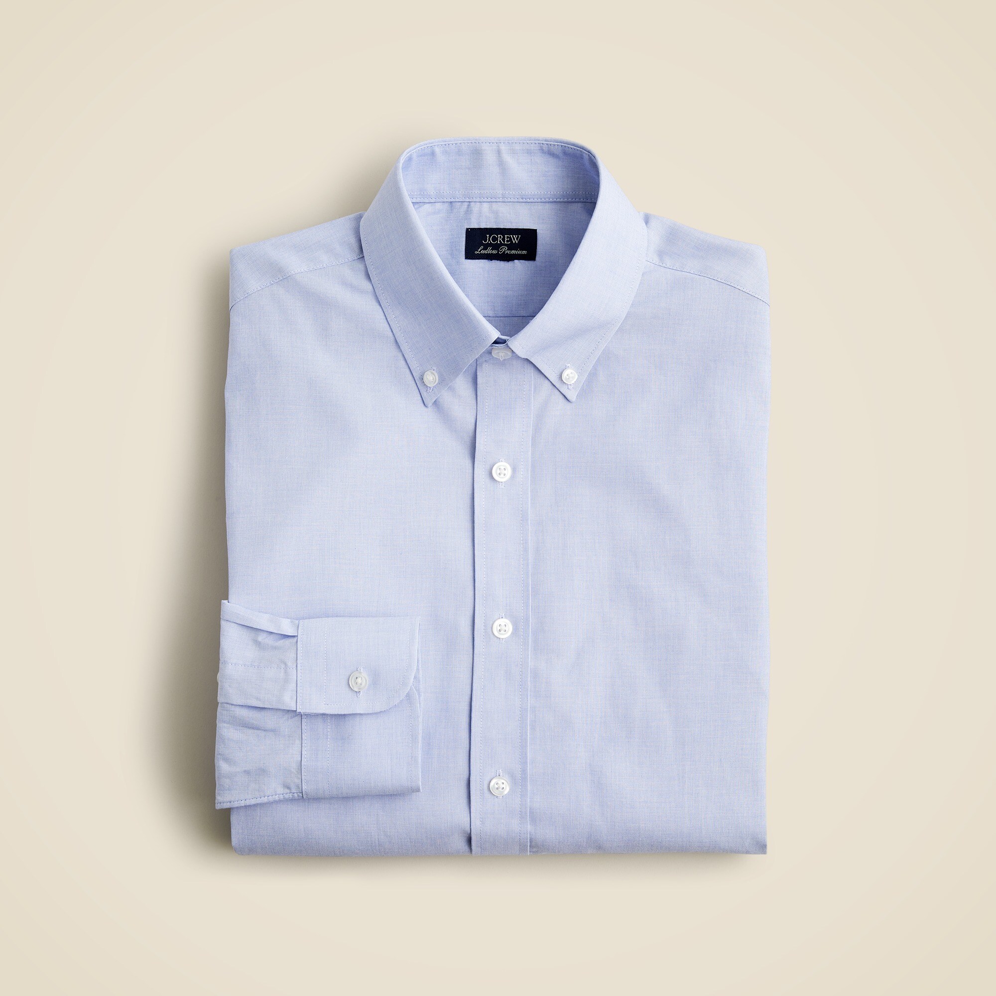 Ludlow Premium fine cotton dress shirt with button-down collar