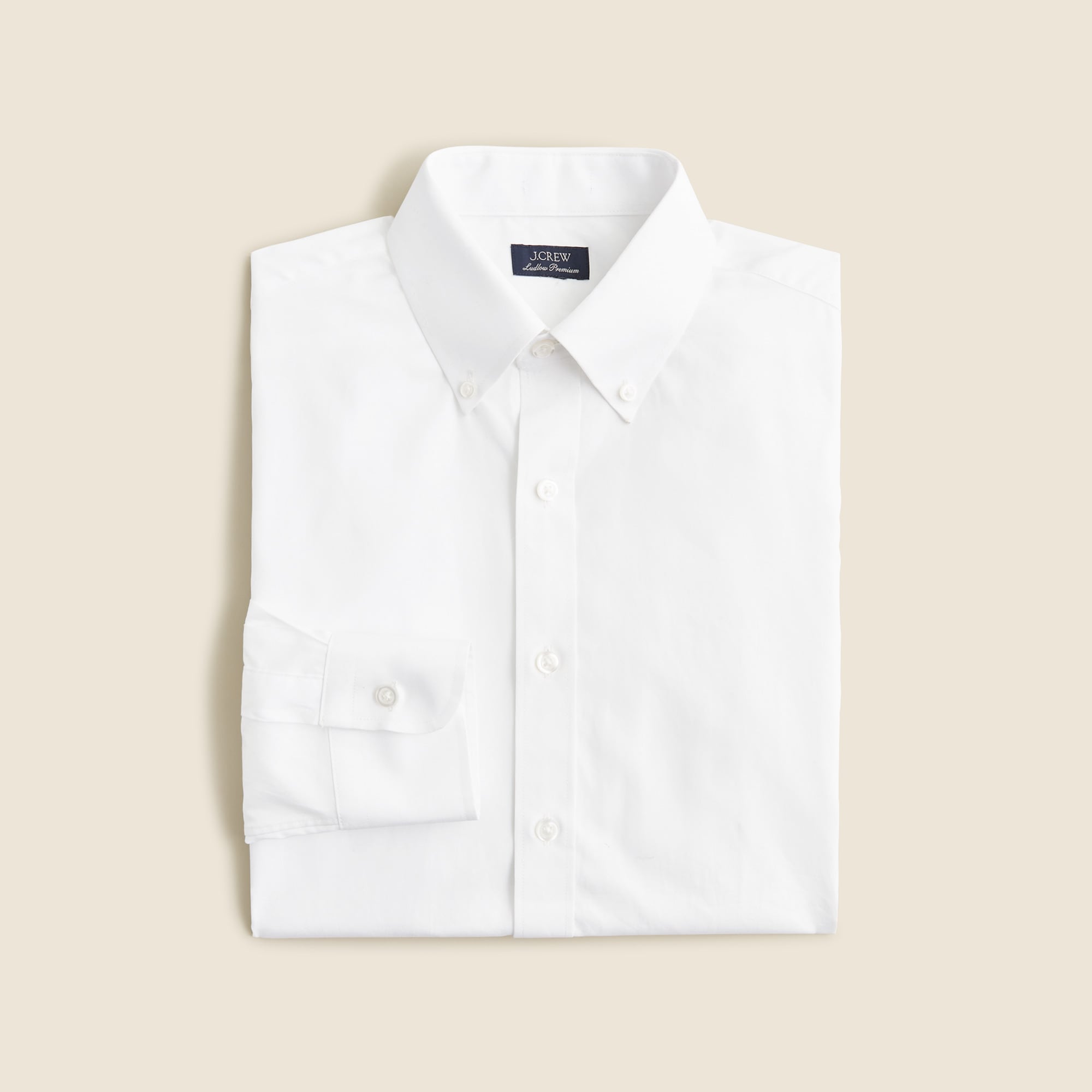  Ludlow Premium fine cotton dress shirt with button-down collar