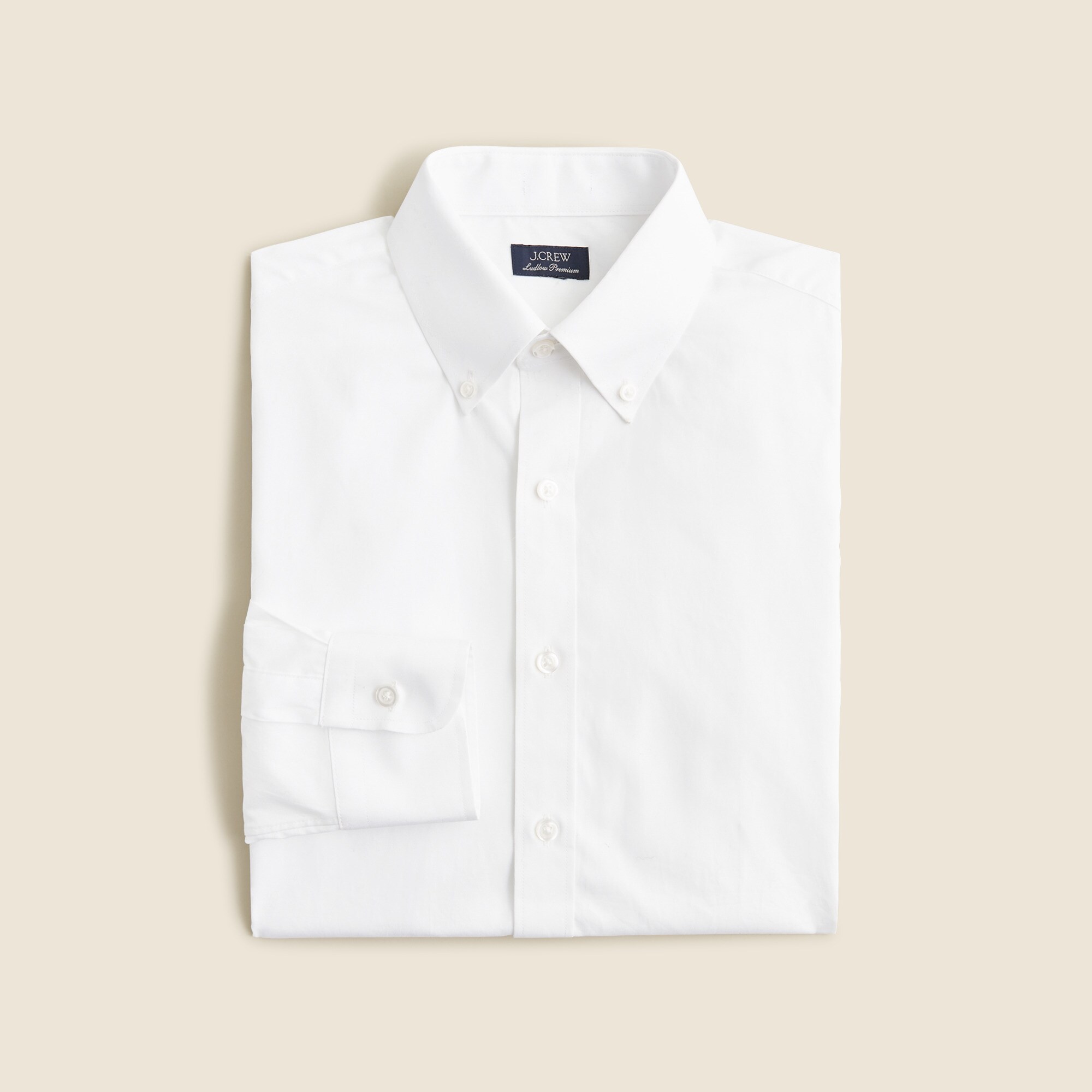 Ludlow Premium fine cotton dress shirt with button-down collar