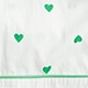 Long-sleeve cropped cotton poplin pajama pant set in green heart print VINTAGE KELLY HEARTS