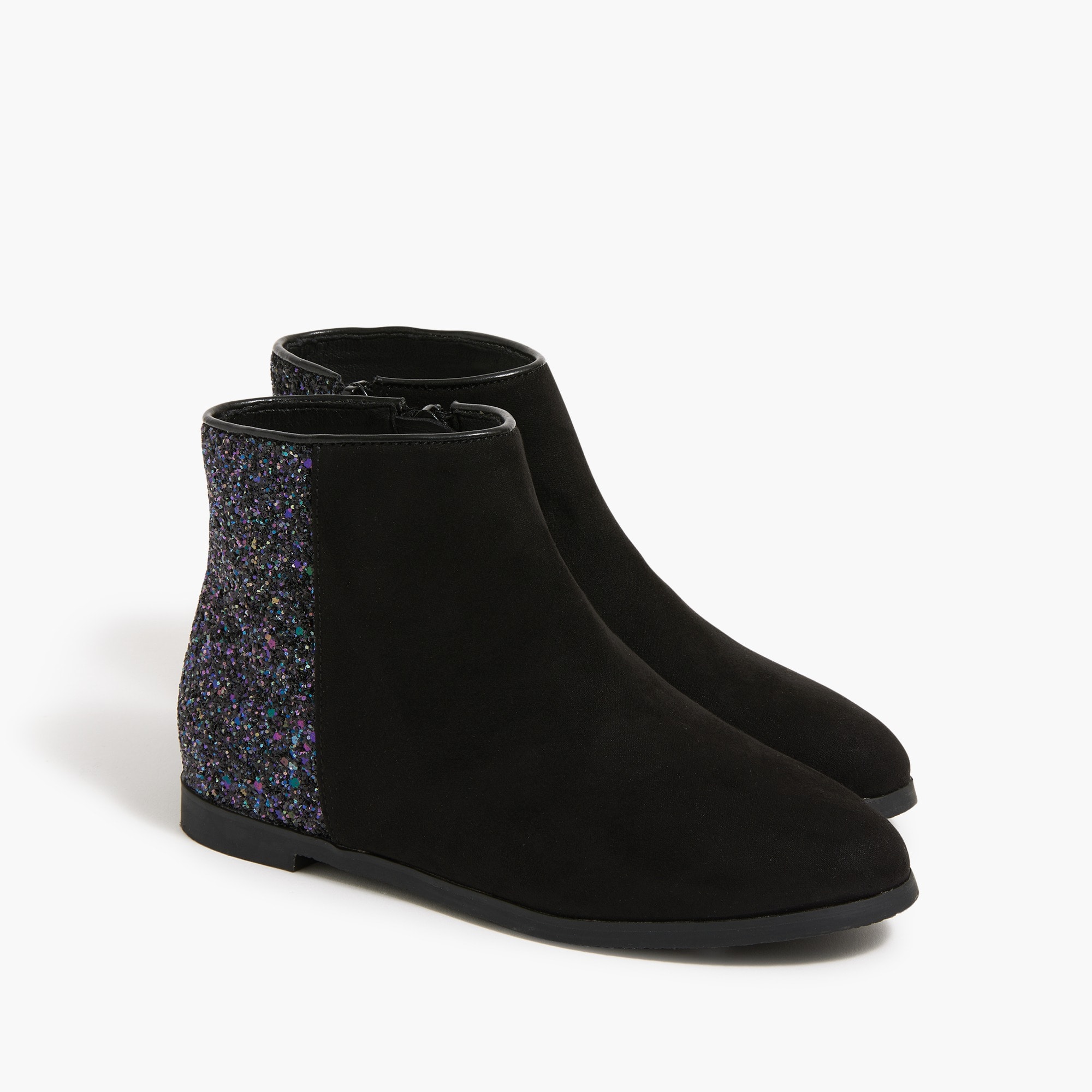 girls' sueded glitter booties for girls