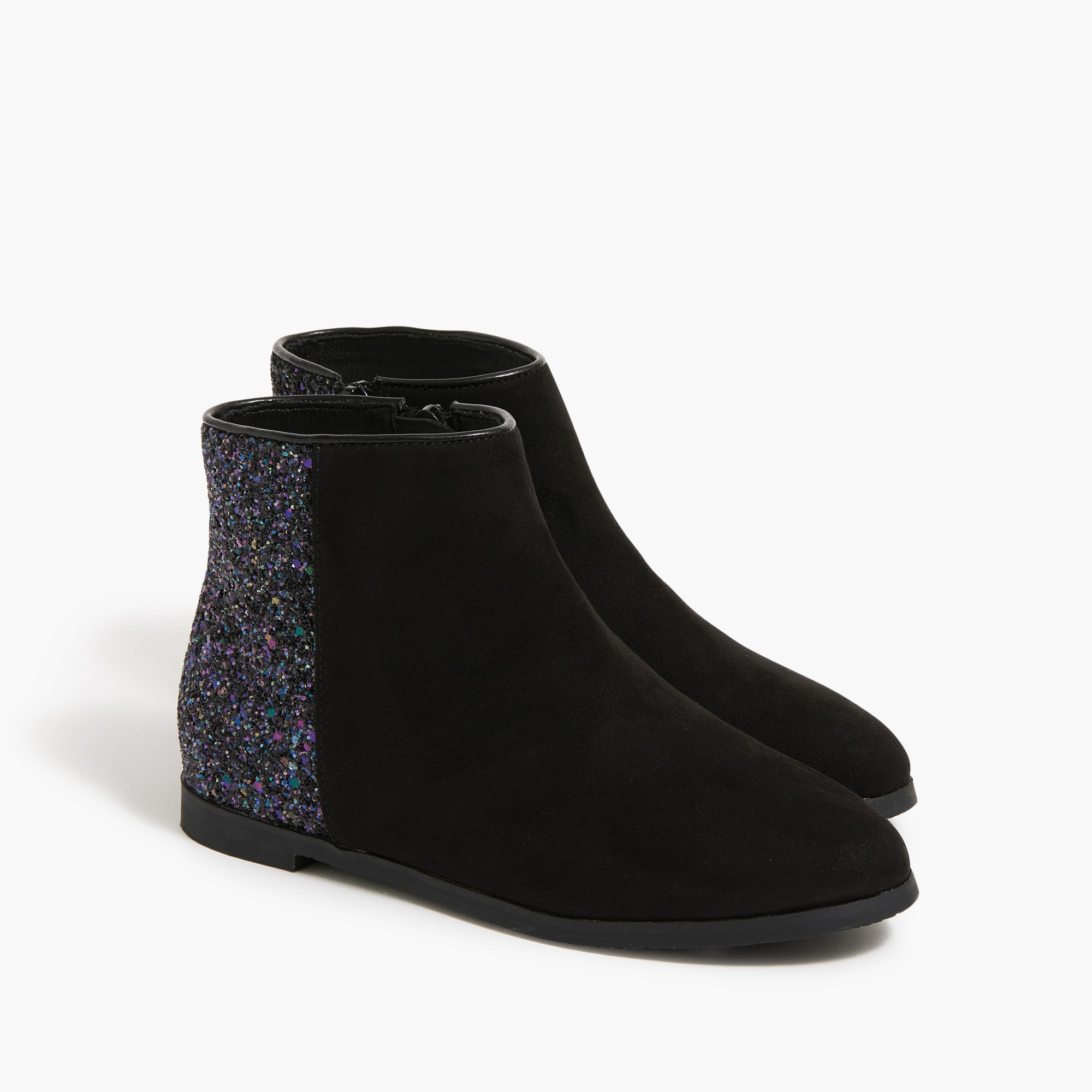  Girls' sueded glitter booties