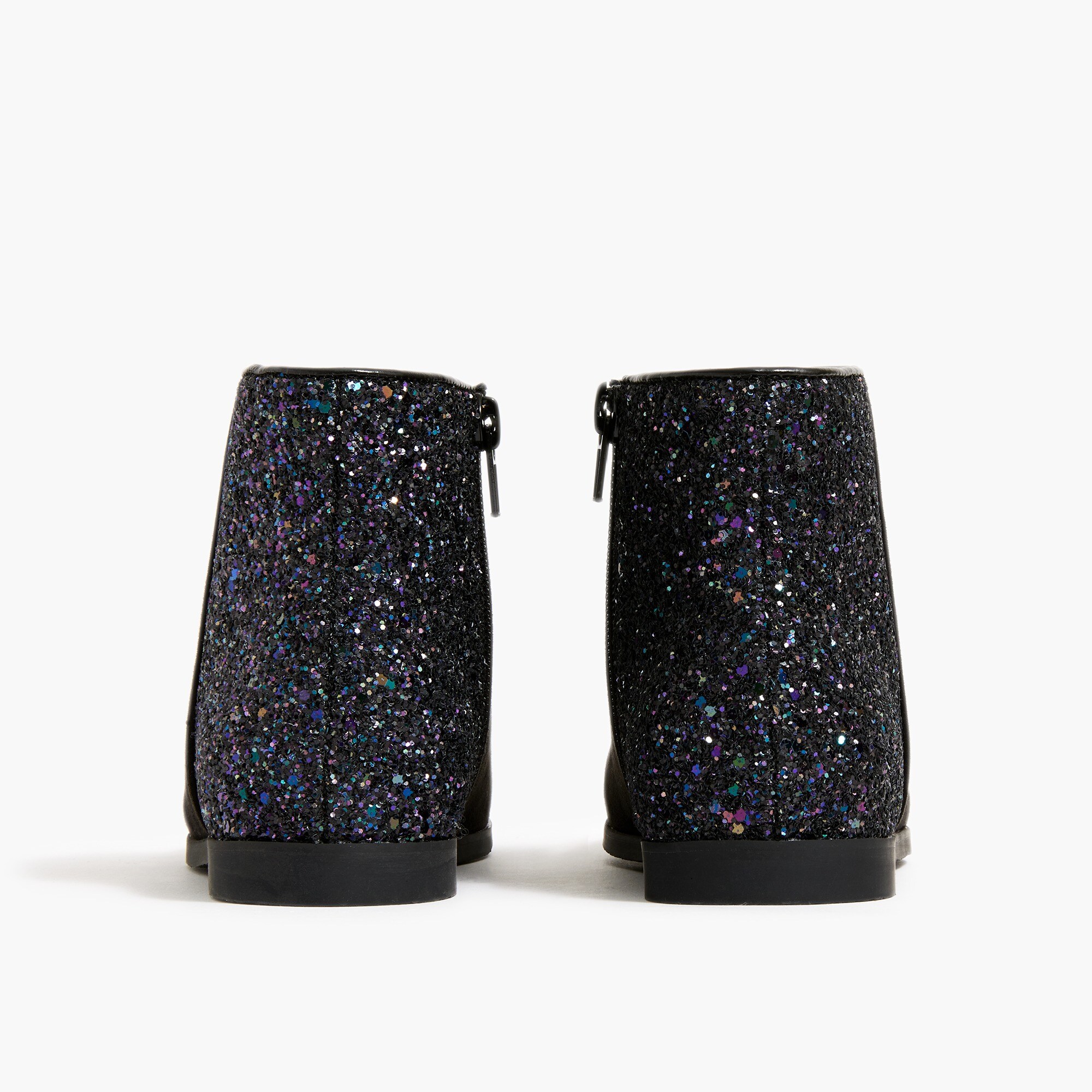 Girls' sueded glitter booties