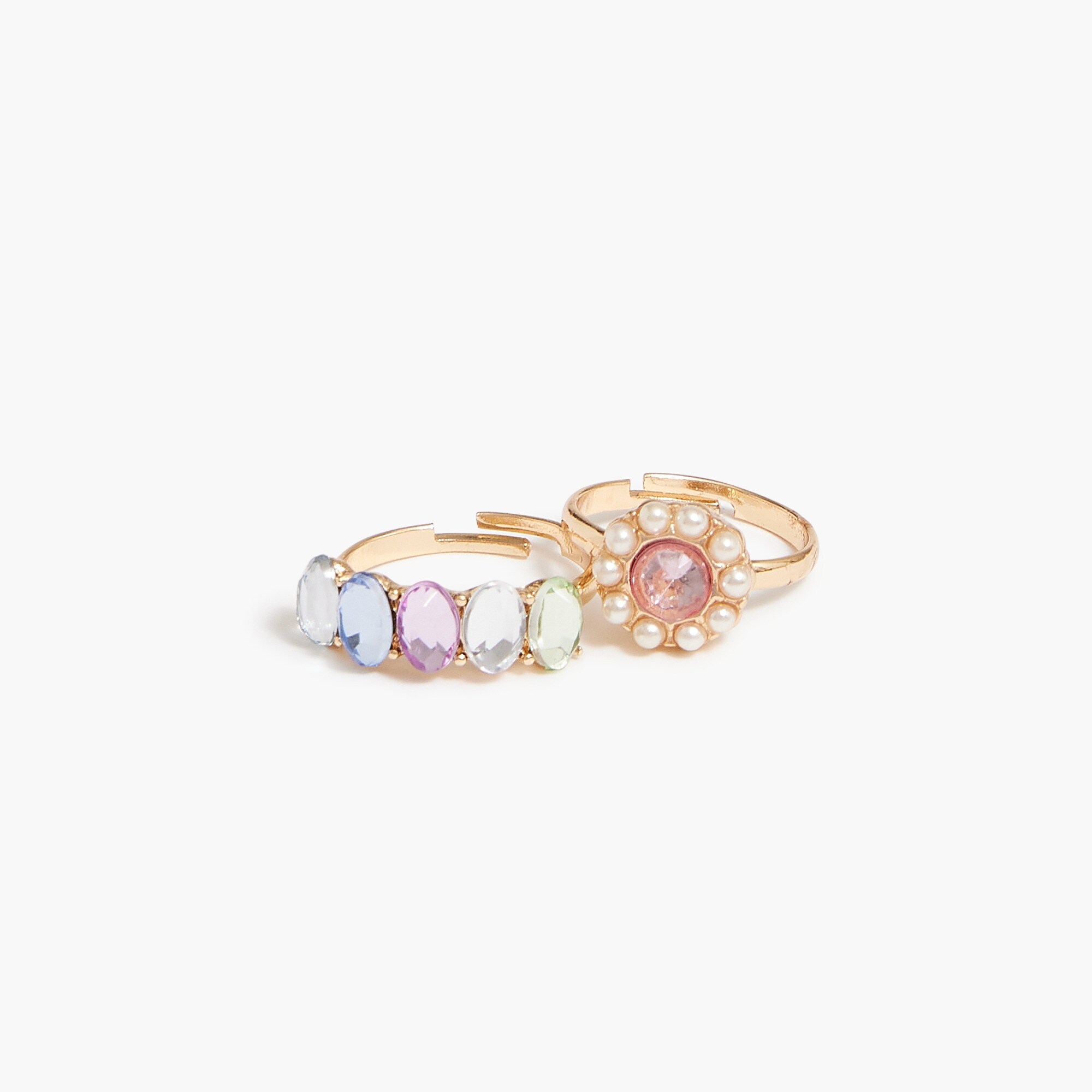 Girls' gemstone rings pack