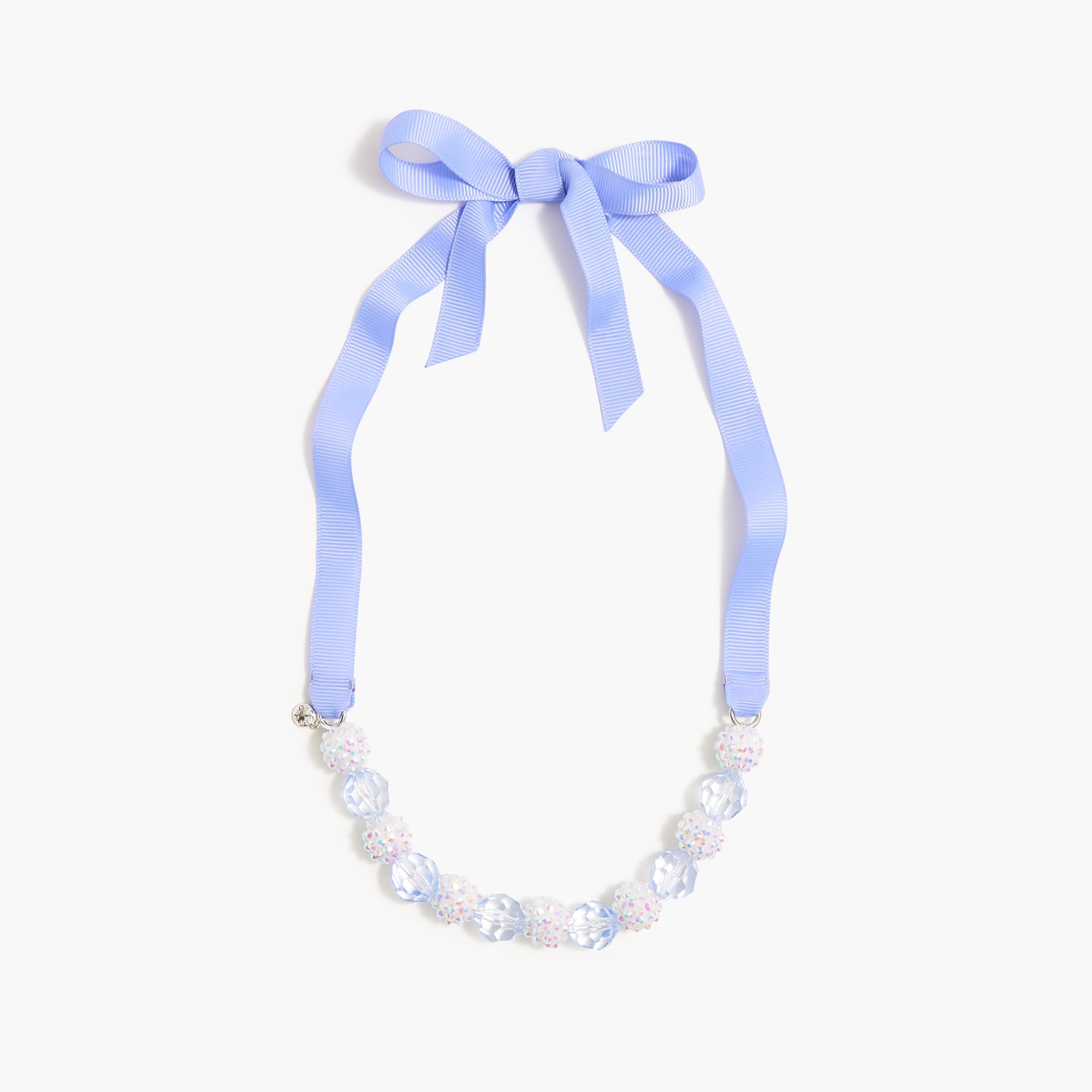 Girls' crystal ribbon necklace