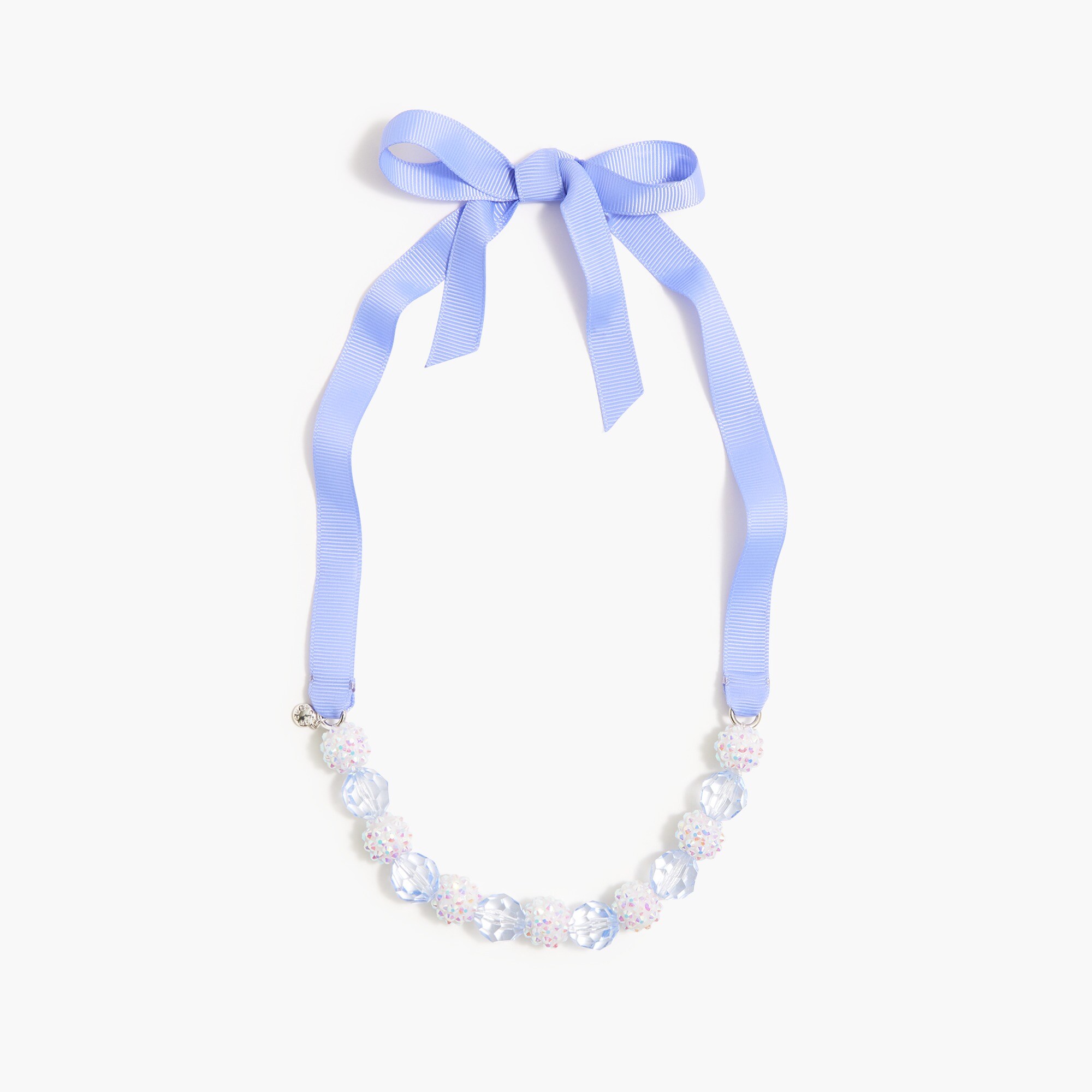 girls' crystal ribbon necklace for girls