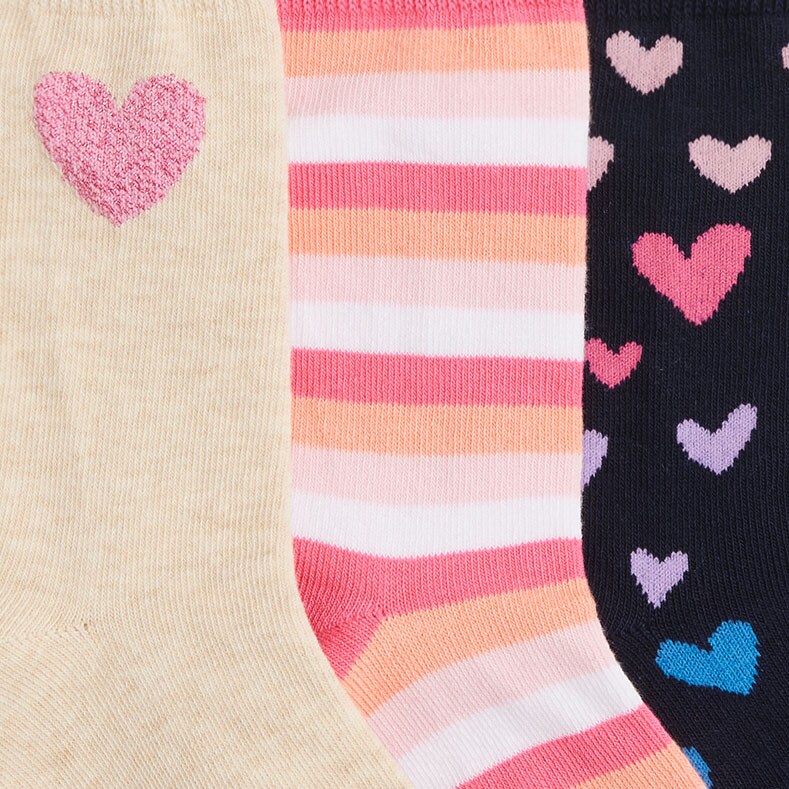 Girls' heart socks pack HEART MULTI factory: girls' heart socks pack for girls