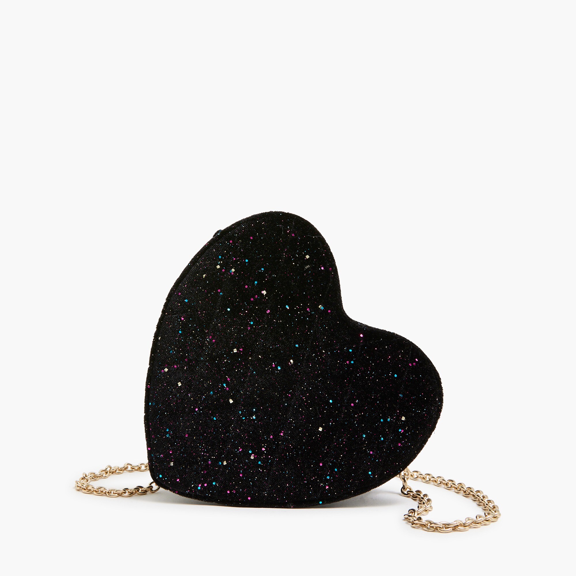 Girls' velvet heart bag