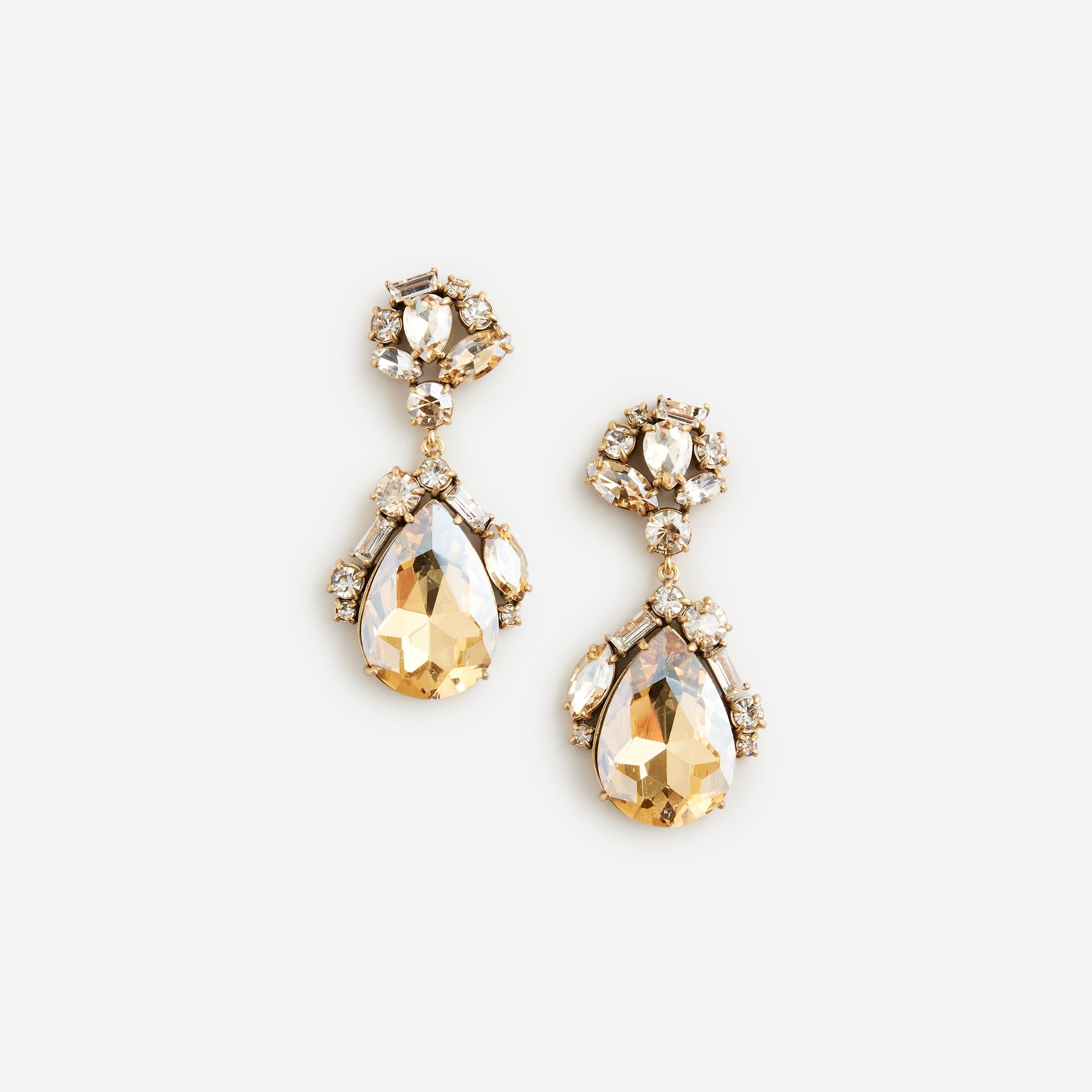 Teardrop crystal statement earrings