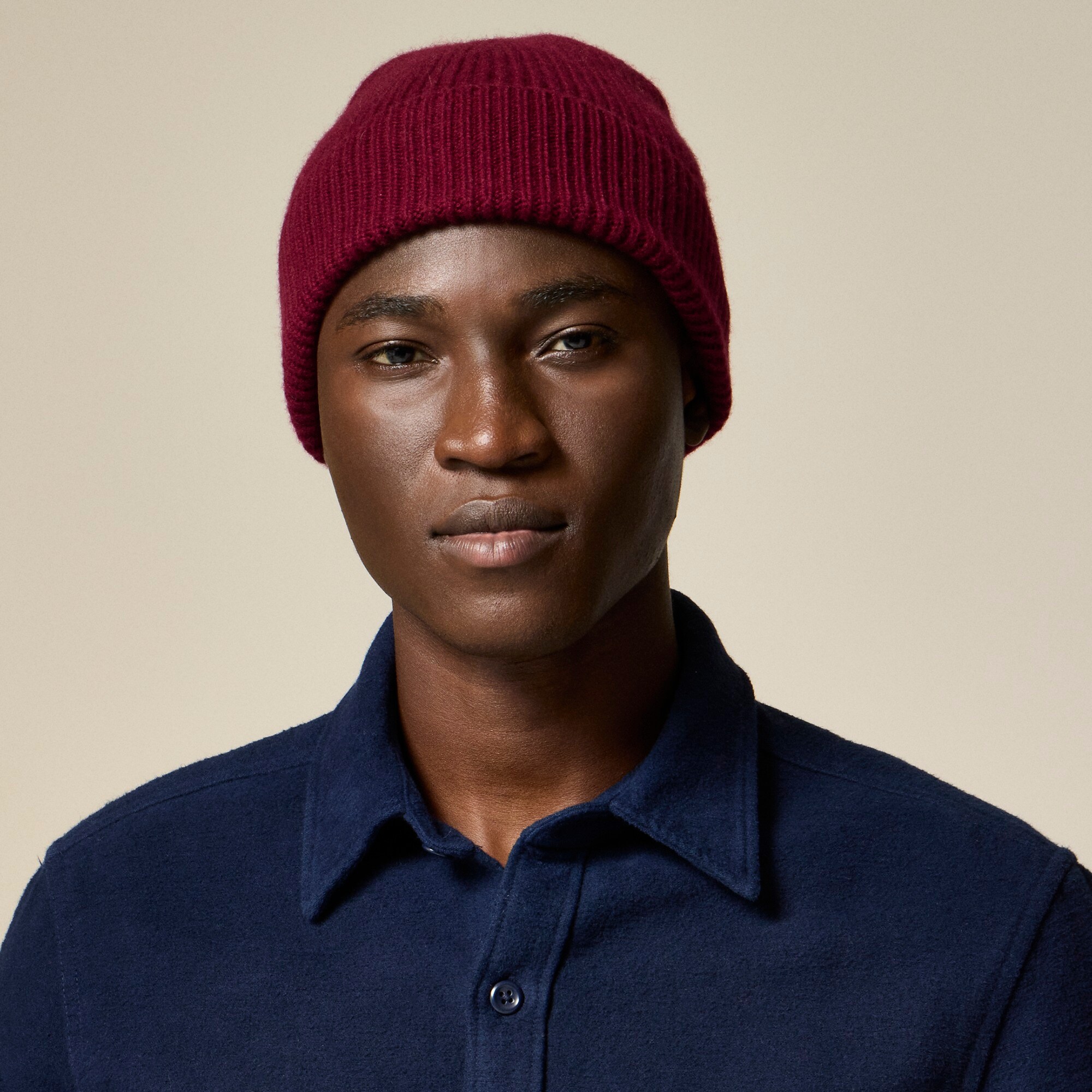 Mens cashmere beanie hat 2025