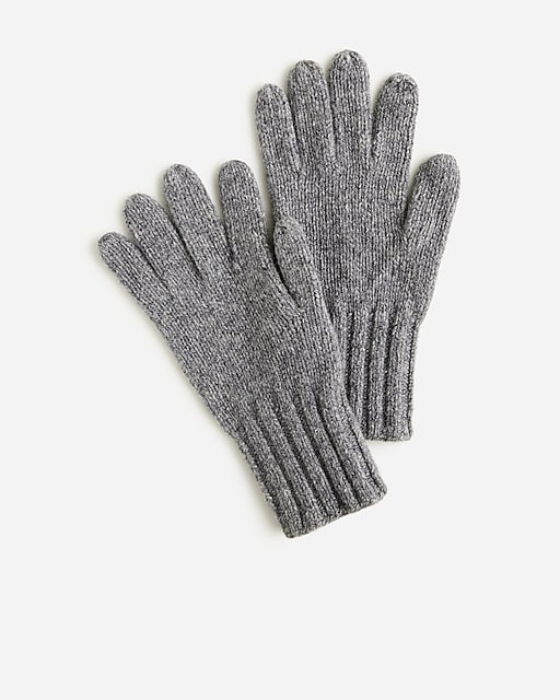 mens Lambswool-blend gloves