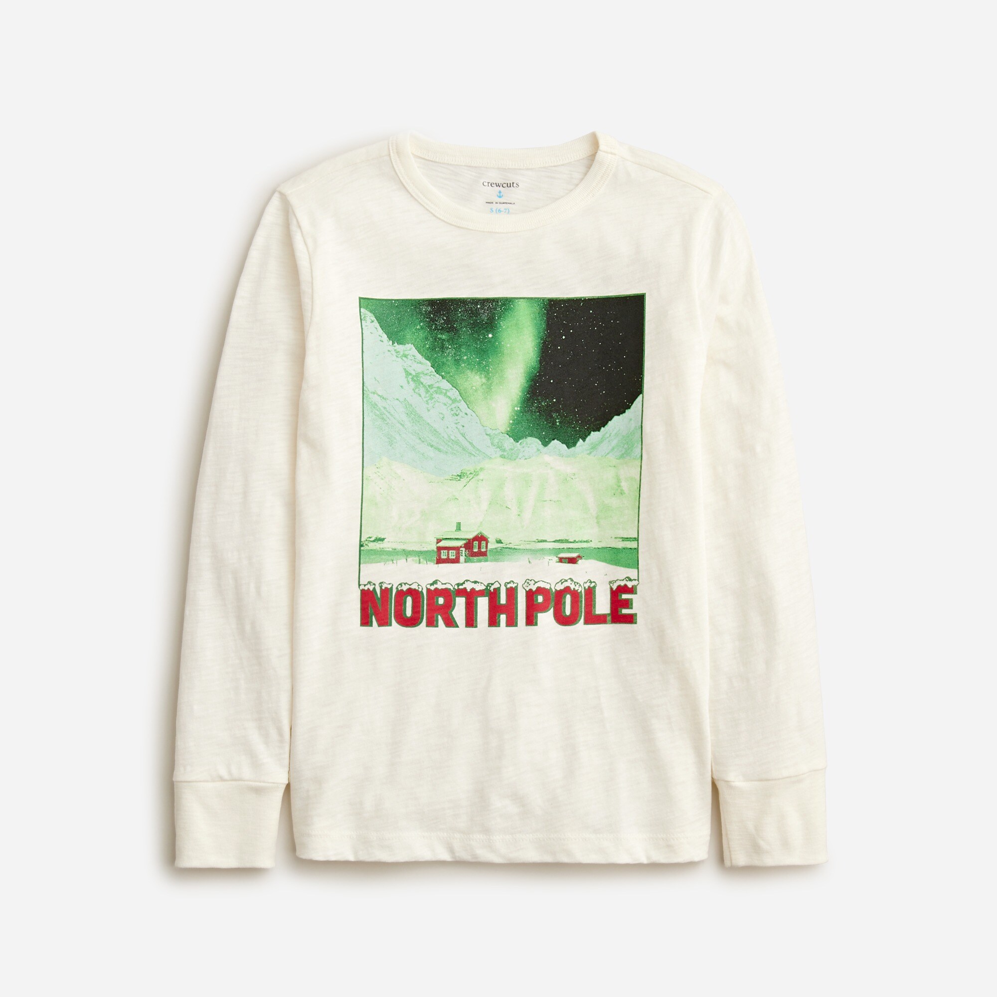  Kids' long-sleeve &quot;North Pole&quot; graphic T-shirt