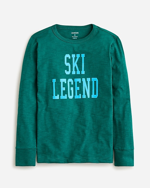  Kids' long-sleeve &quot;ski legend&quot; graphic T-shirt