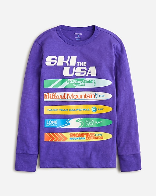 boys Kids' long-sleeve &quot;ski the USA&quot; graphic T-shirt