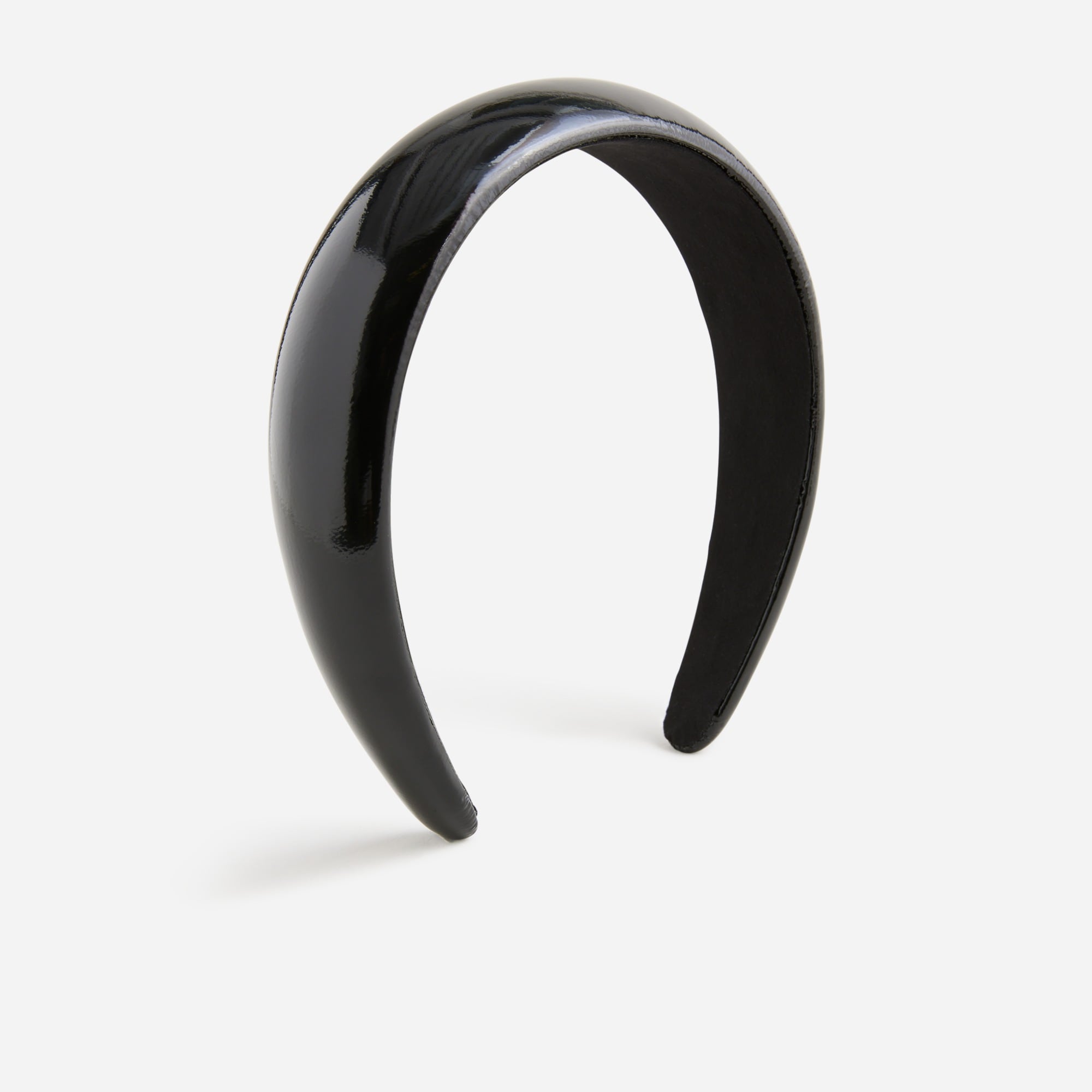 J. Crew Black Leather Puffy Headband J.CREW Black Headband Hair Accessories for Women for sale | eBay main image 3