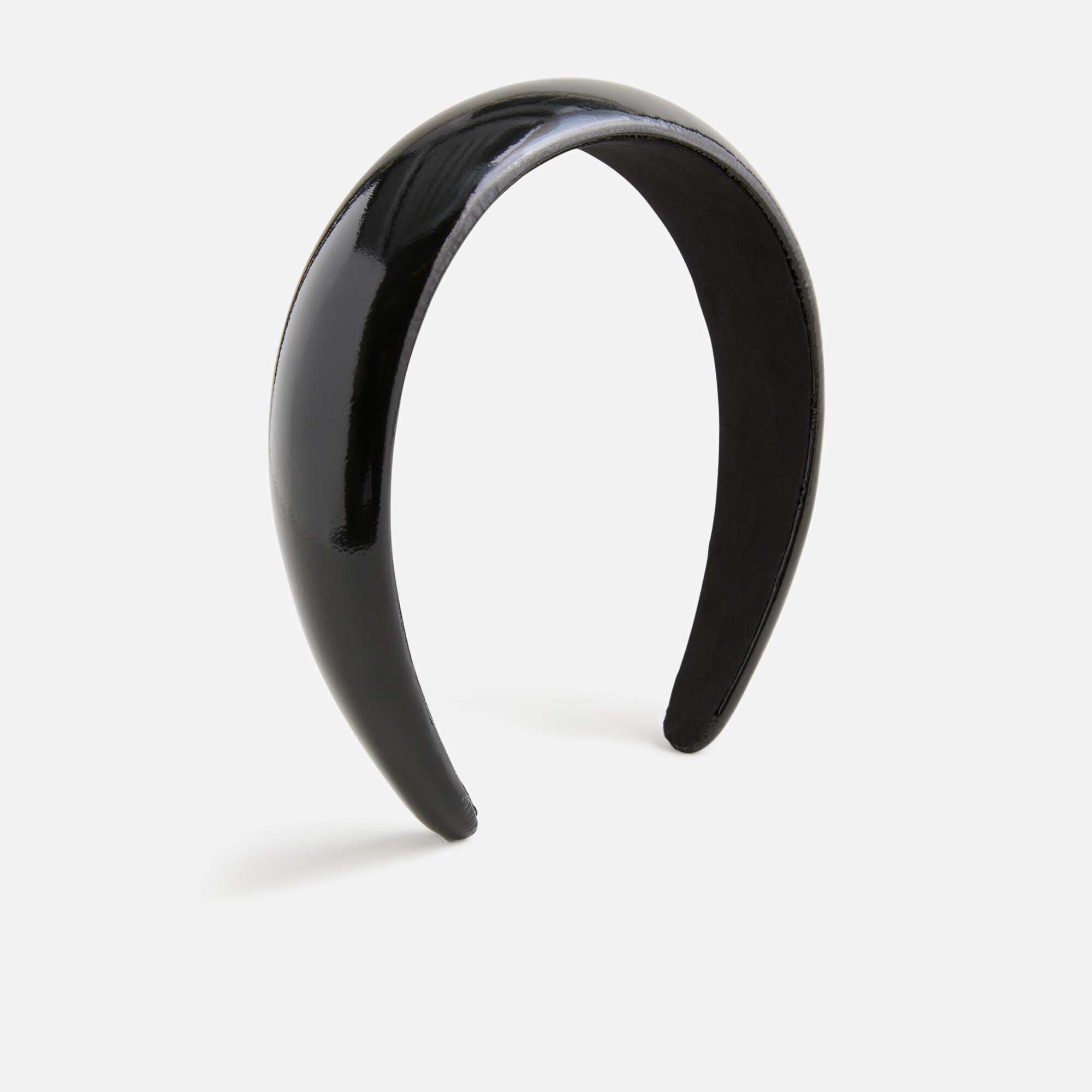 womens Oversized metallic leather headband