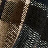 Plaid scarf IVORY NAVY BROWN factory: plaid scarf for men
