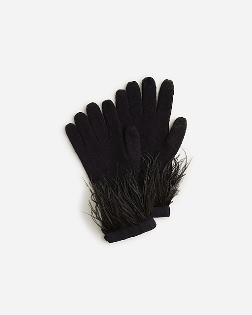  Supersoft tech-touch gloves with feathers