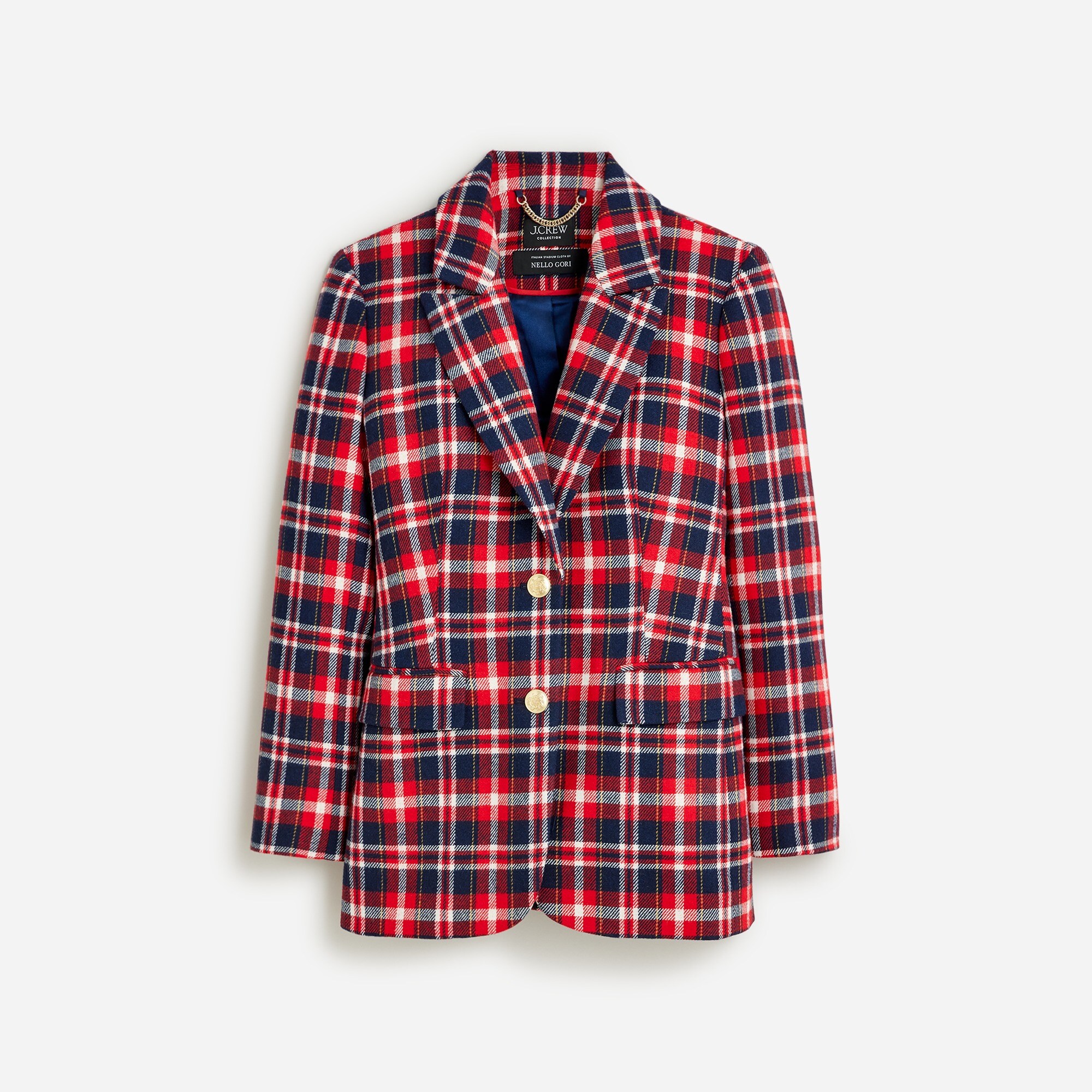 J Crew Red Tartan Sport Coat Collection Blazer-jacket In Italian