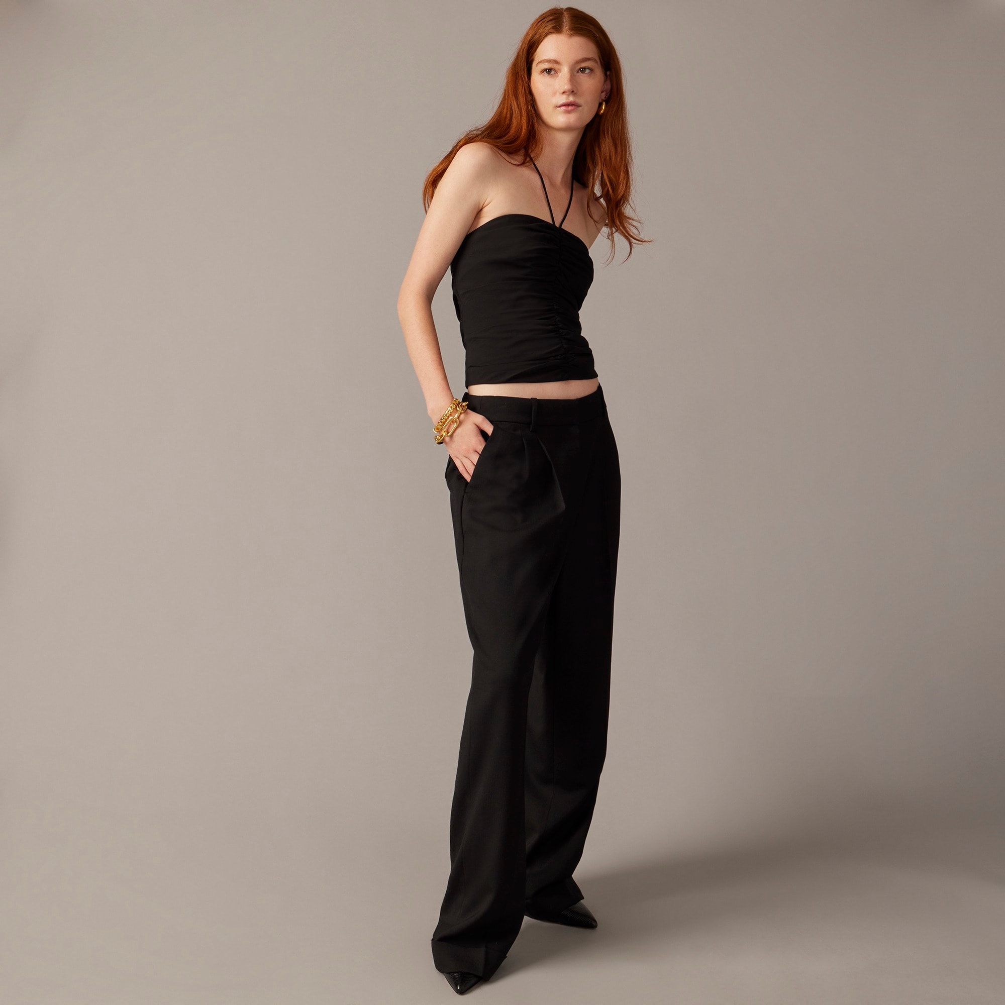 Collection cropped halter-tie top - image 4