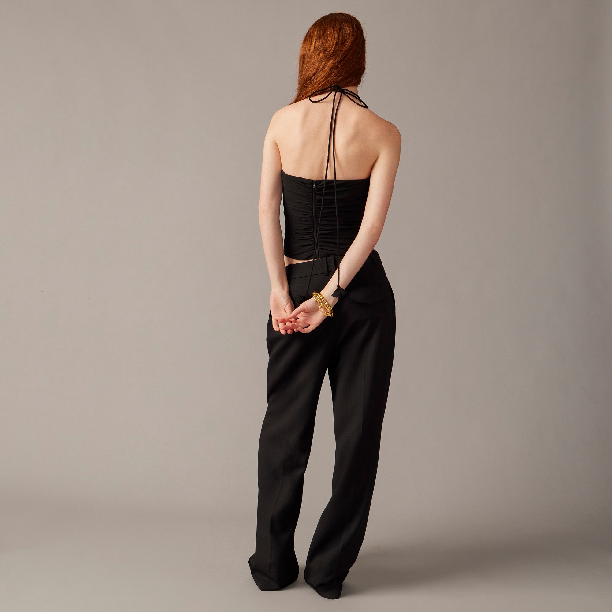 Collection cropped halter-tie top - image 5