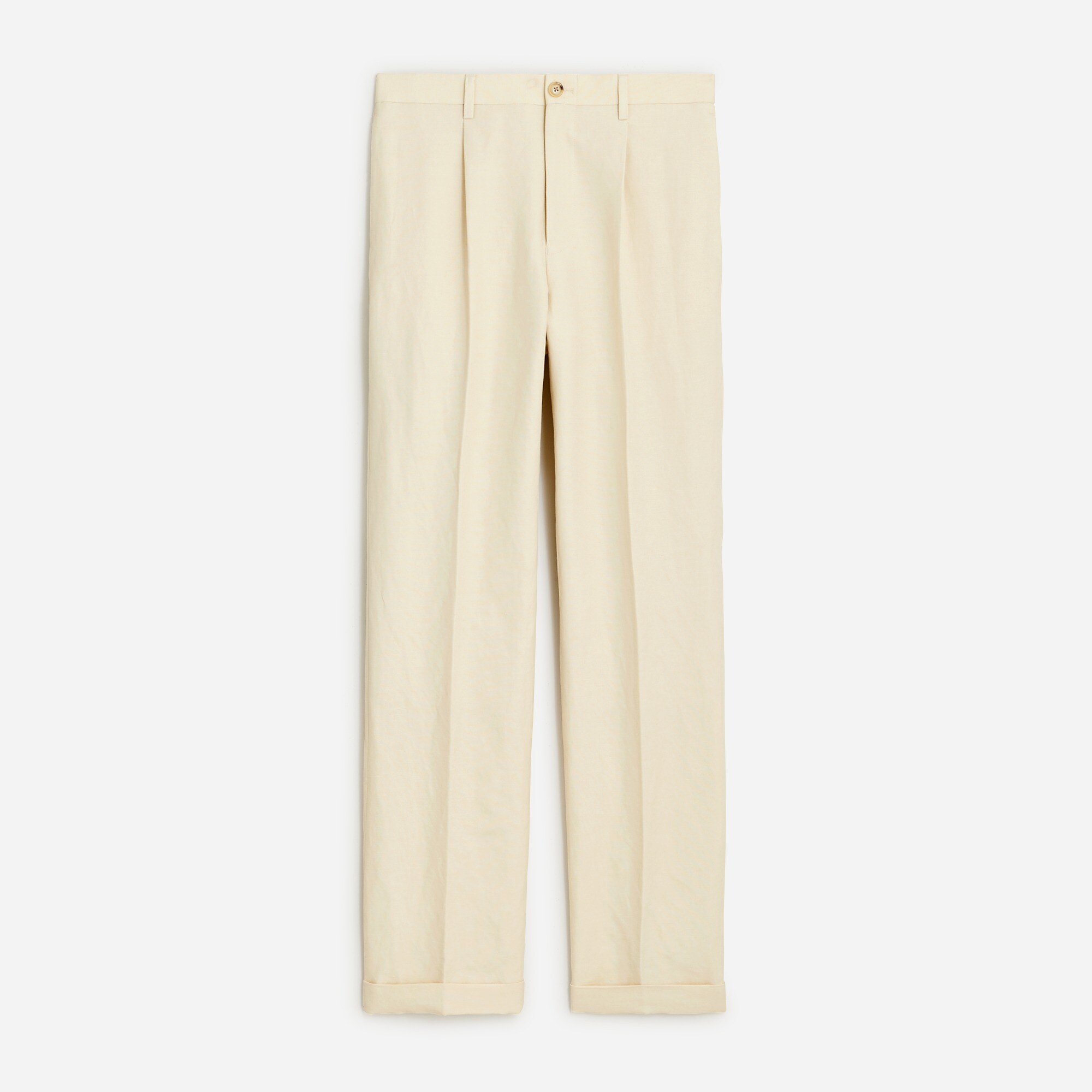 mens Crosby Classic-fit pleated suit pant in Italian linen-cotton blend