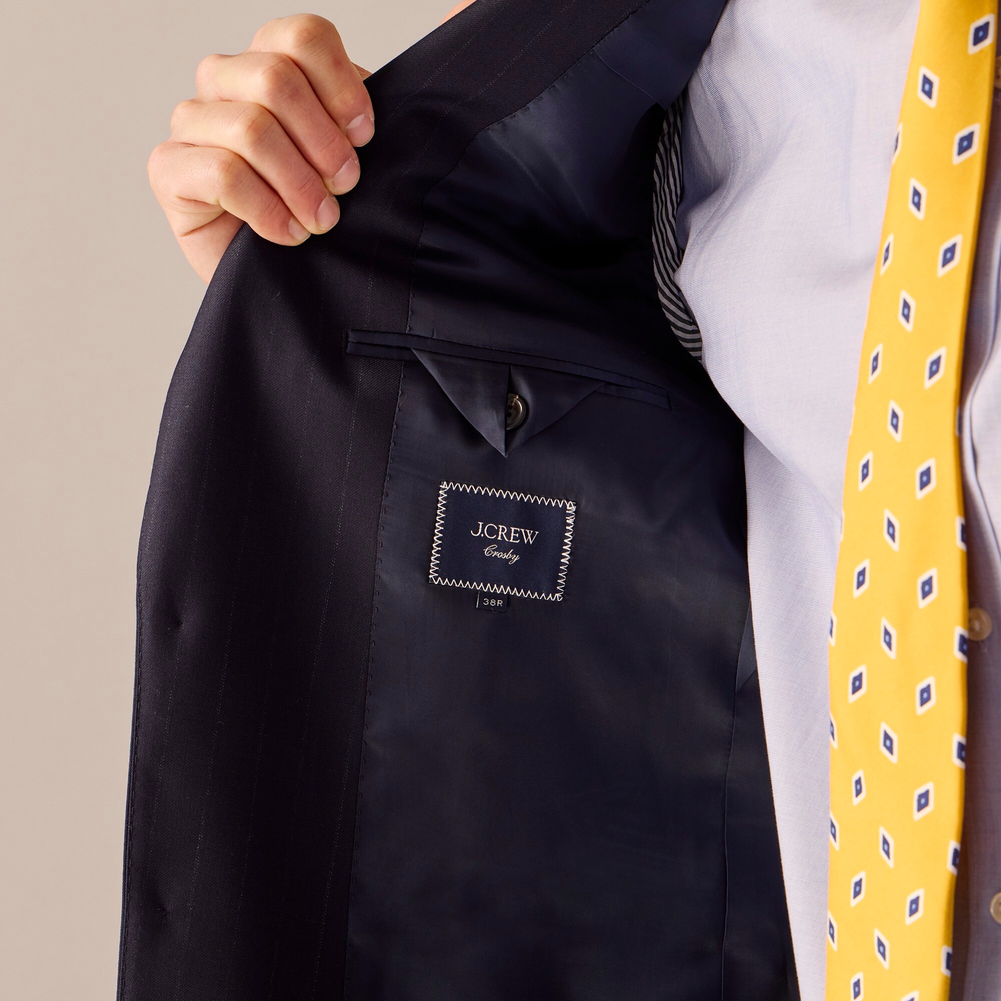 Crosby Classic-fit suit jacket in Italian wool