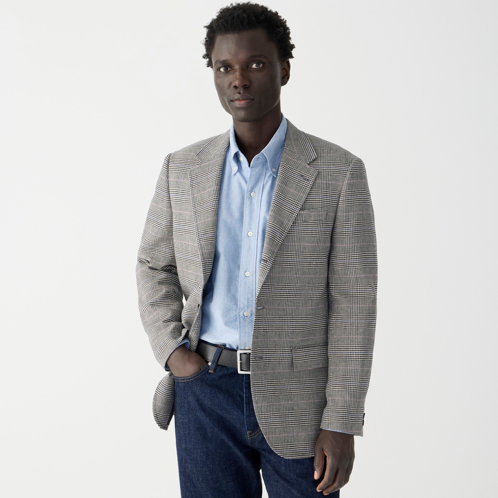 j.crew: kenmare relaxed-fit blazer in cotton-linen blend for men