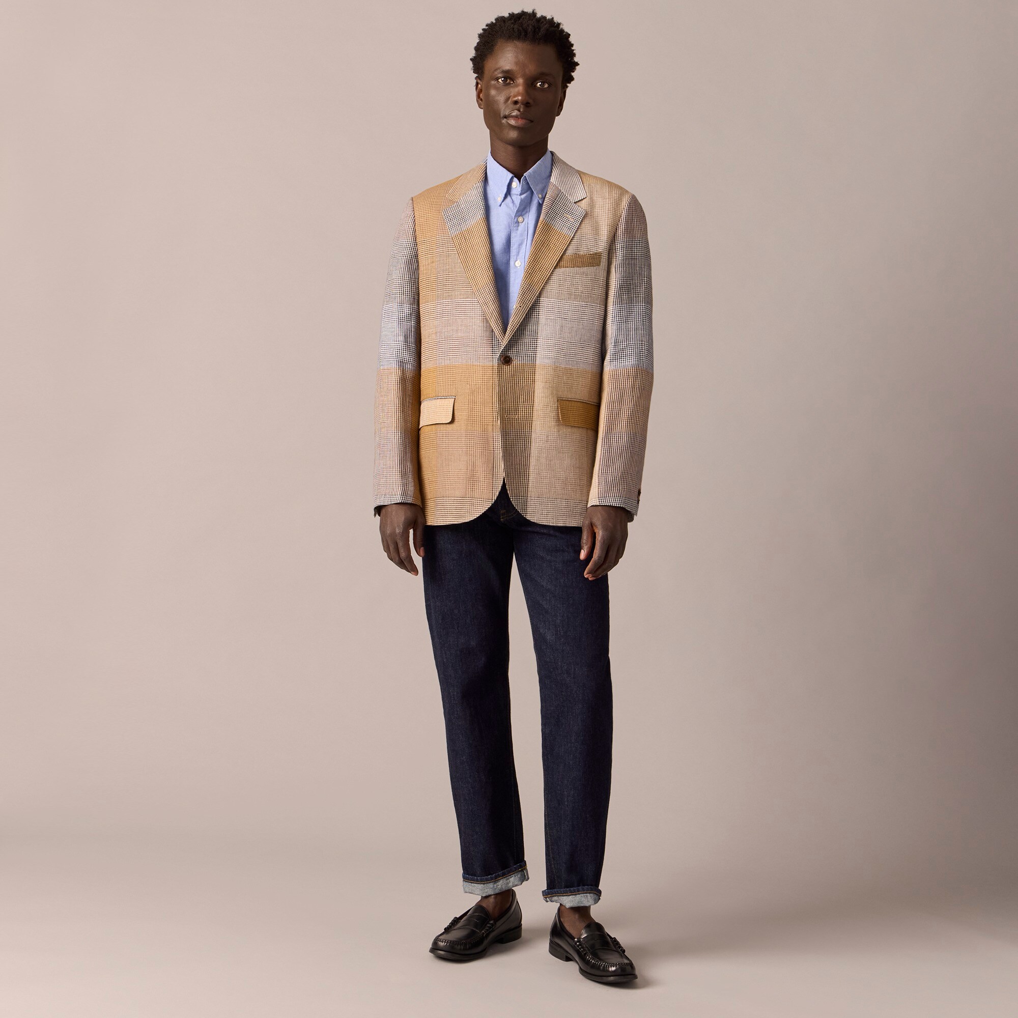 mens Kenmare Relaxed-fit blazer in linen twill