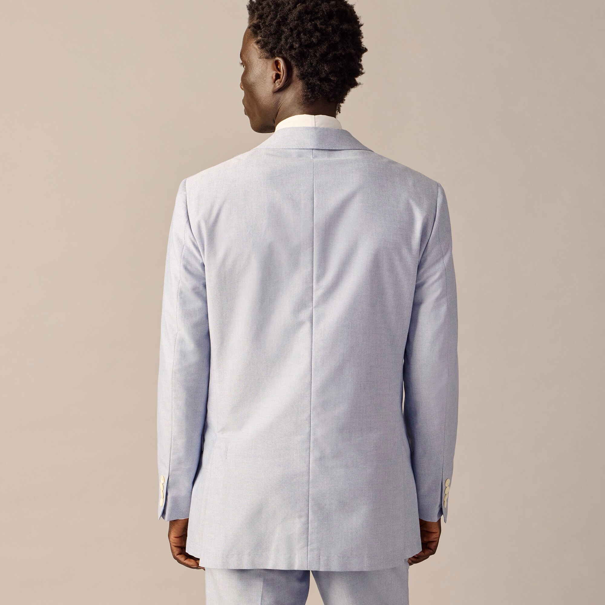 Crosby Classic-fit suit jacket in Portuguese cotton oxford