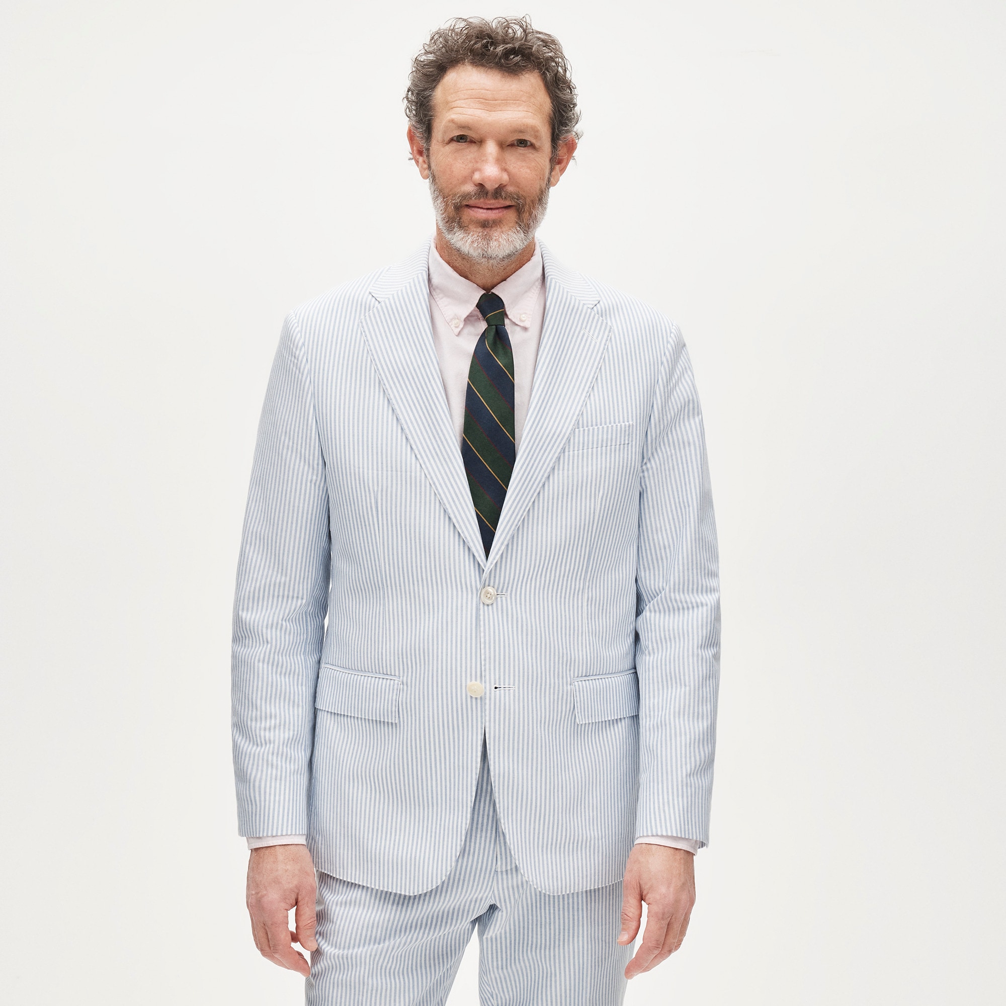 Crosby Classic-fit suit jacket in Portuguese cotton oxford