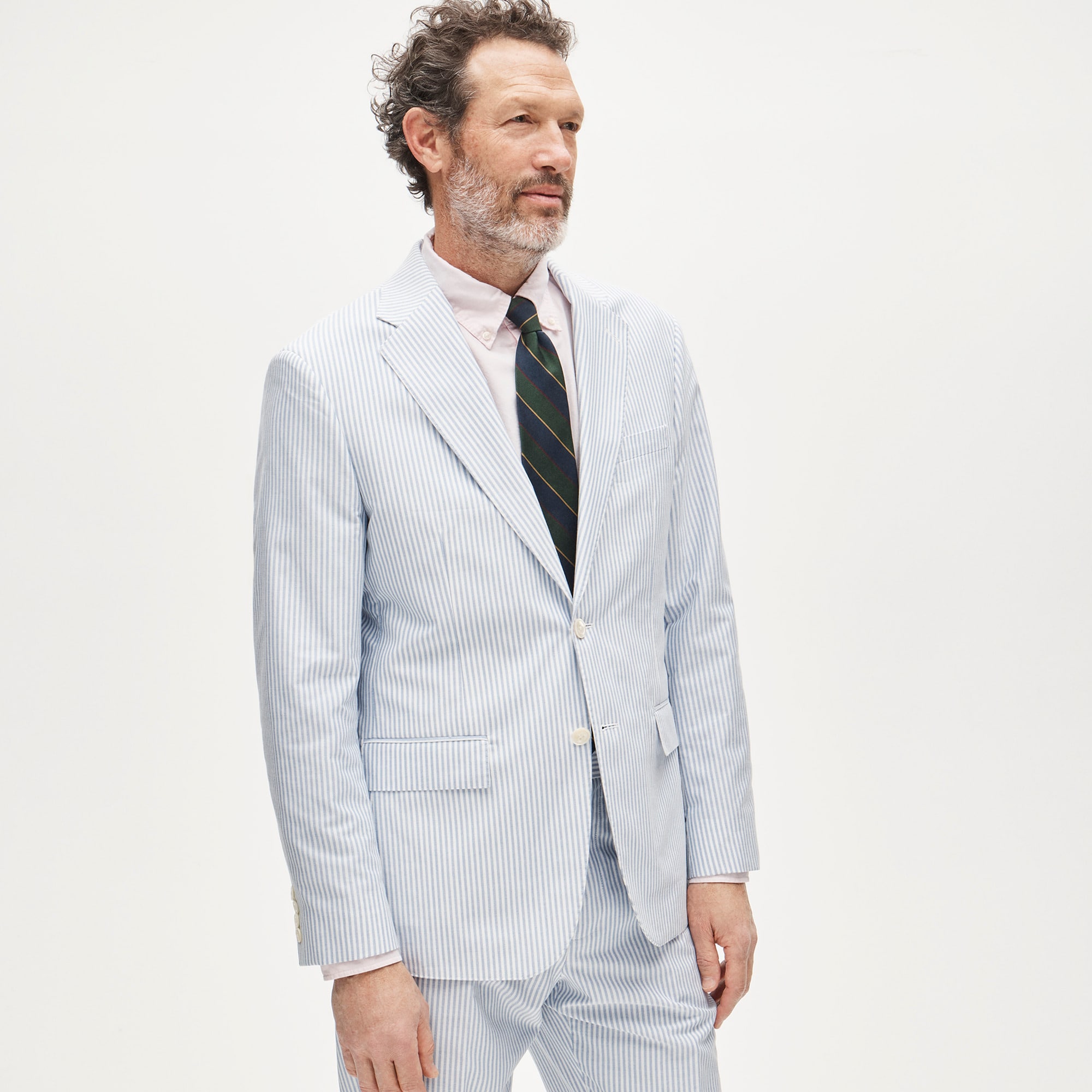 Crosby Classic-fit suit jacket in Portuguese cotton oxford